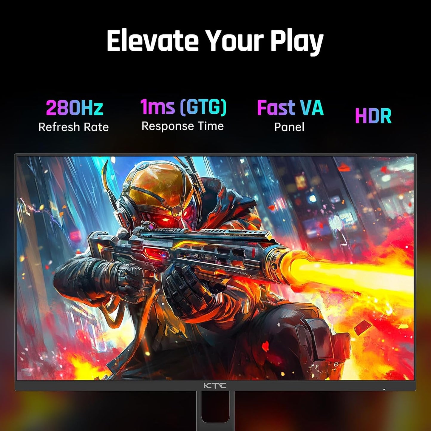 KTC 32 Inch 2K Computer Monitor, IPS 1440p Monitor with Ultra-Thin Bezels, HDR10, Freesync/G-sync, HDMI/DP Ports, Tilt Adjustable, Eyecare, Ideal for Business, Office, and Casual Gaming