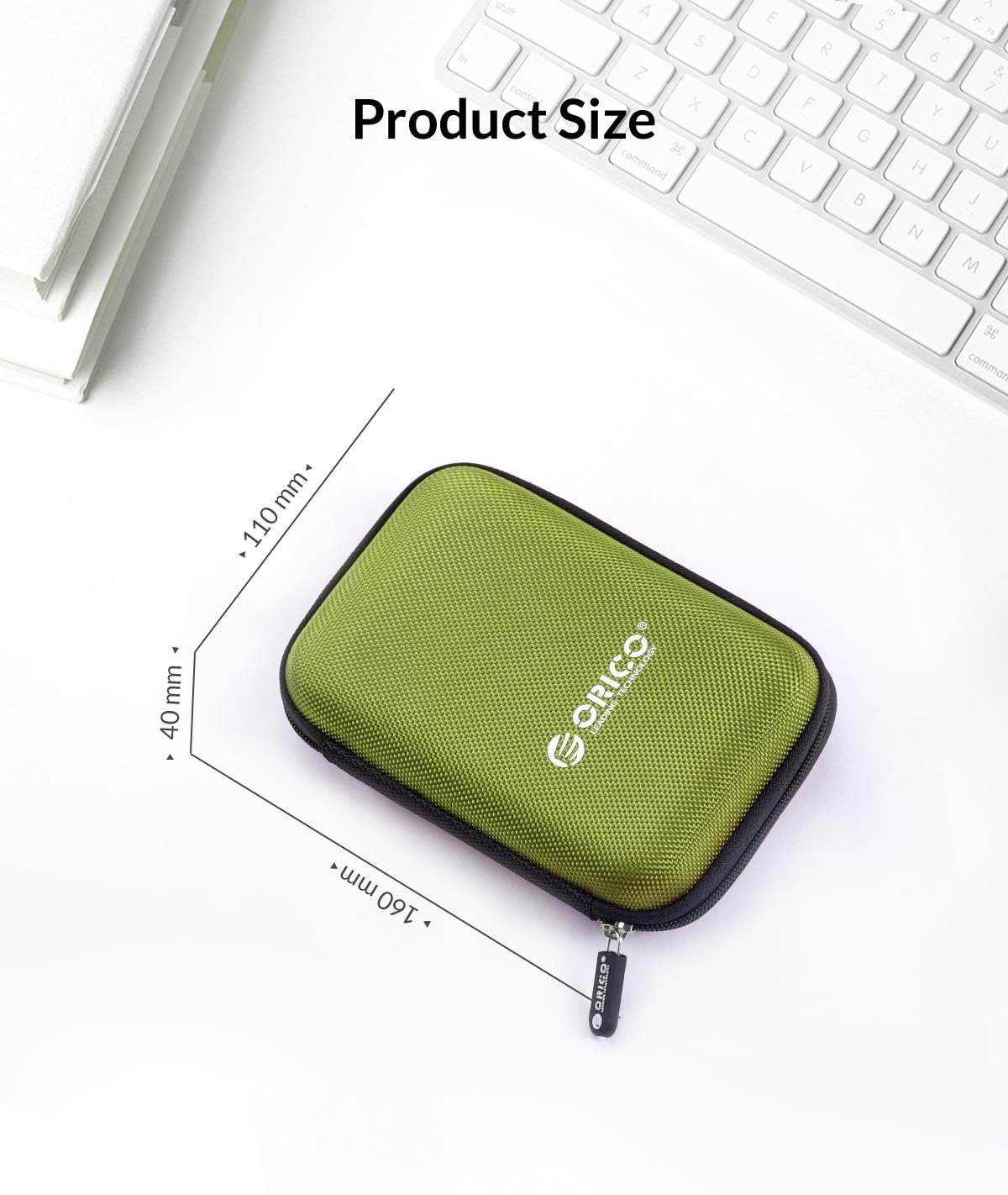 ORICO 5 Pack External Hard Drive Case 2.5 Inch Shockproof Hard Drive Bag Travel Electronics Organizer Carry Case for WD, Toshiba, Seagate, Samsung, Hitachi Hard Drive and Accessories like SD Card, USB Cable, Power Bank, Earphone, Black