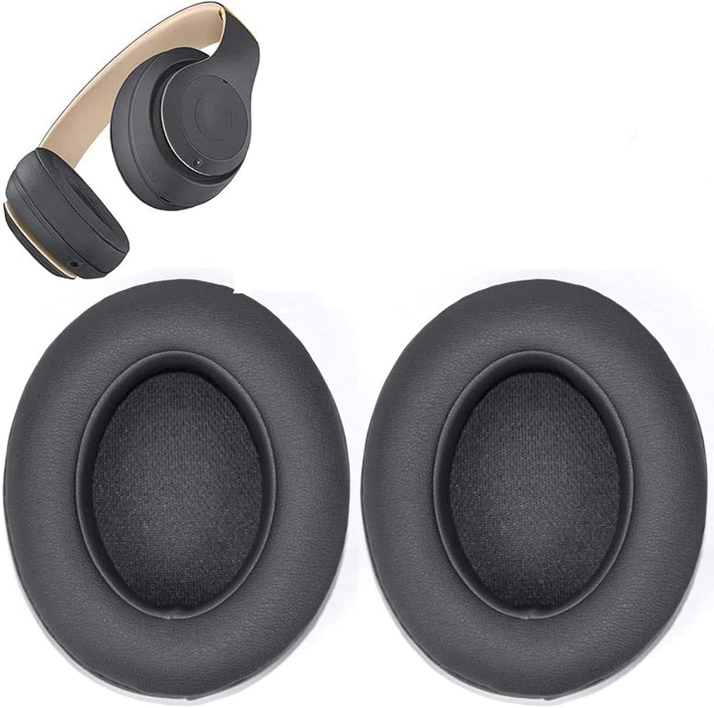 Studio 3 Ear Pads Cushions Replacement Earpads for Beats Studio 2 & Studio 3 Wired & Wireless Headphones,Ear Cushions Memory Foam Earpads with Soft Protein Leather Replacement Parts -White Floral