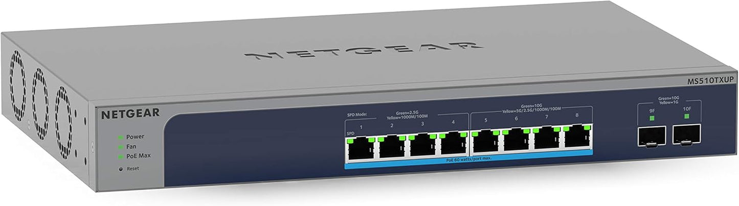 NETGEAR 26-Port PoE Gigabit Ethernet Smart Switch (GS724TP) - Managed, 24 x 1G, 24 x PoE+ @ 190W, 2 x 1G SFP, Optional Insight Cloud Management, Desktop or Rackmount, and Limited Lifetime Protection
