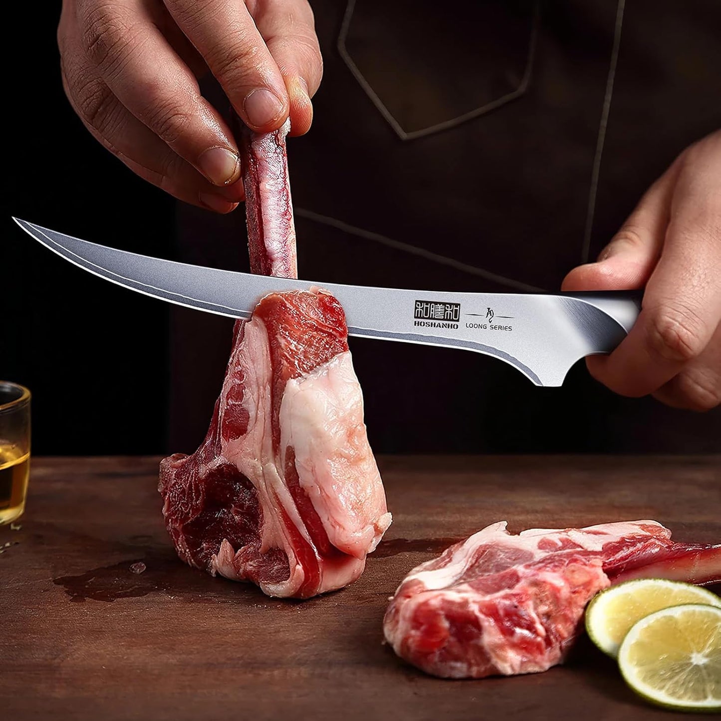 HOSHANHO Fillet Knife 7 Inch, Super Sharp Boning Knife in High Carbon Stainless Steel, Professional Japanese Fish Knife for Meat Poultry Cutting - PuriLite
