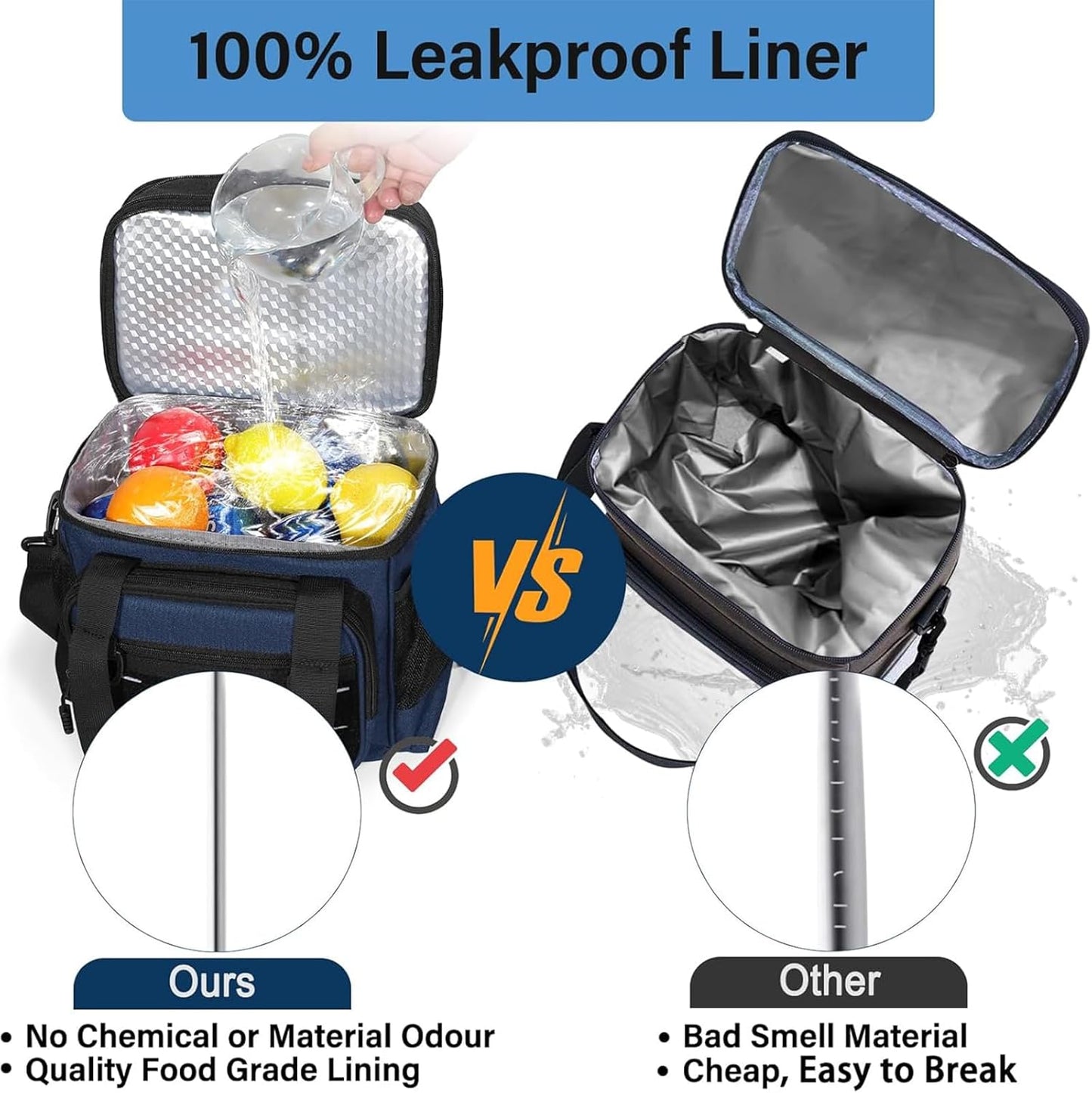 Lunch Box Cooler Bag - Insulated Tactical Lunchbox for Men - XLarge Lunch Pail Lunch Kit for Adults Work Outdoor Shifts Trips Black Camo 25L