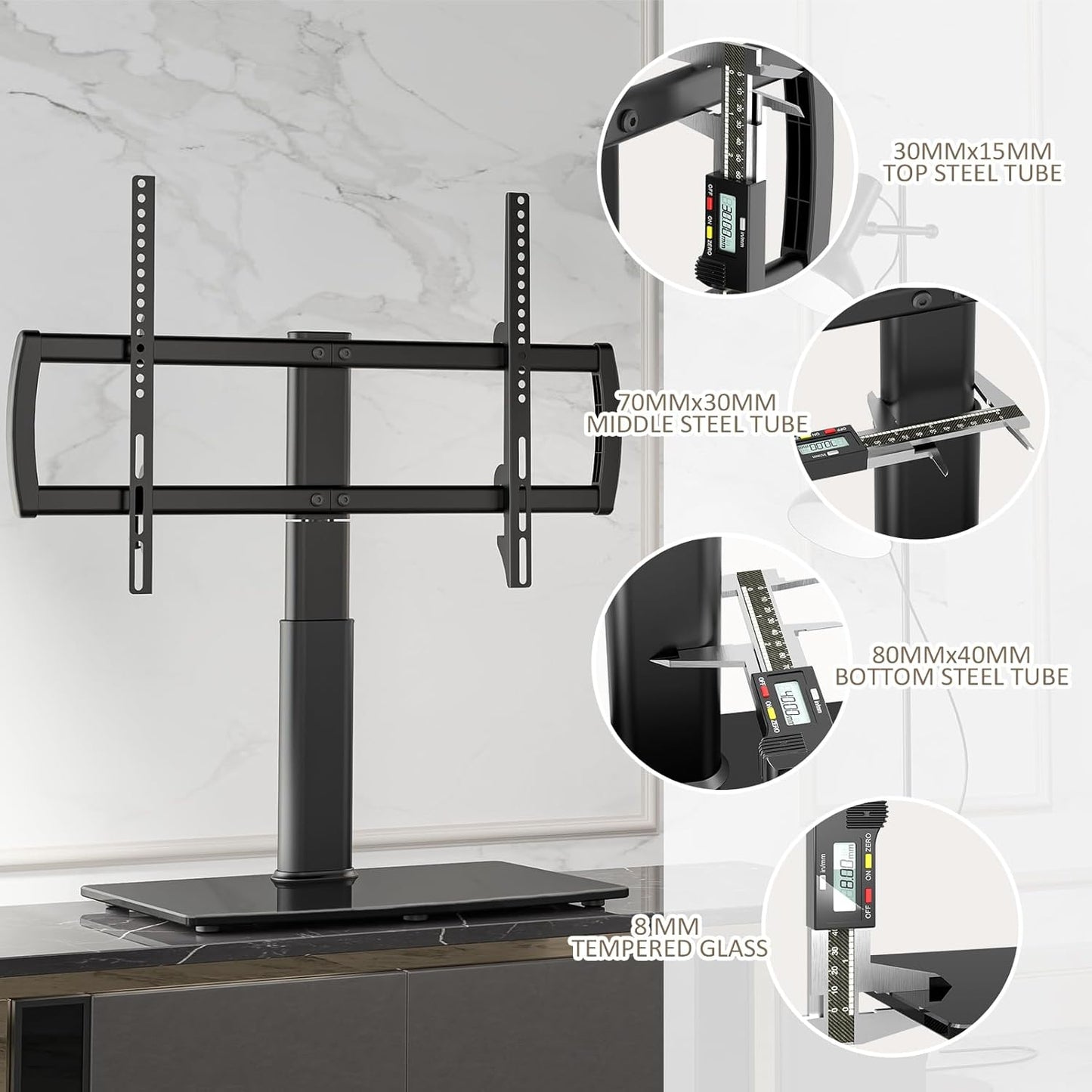 Purilite Select Swivel Tabletop TV Stand (27"–70")