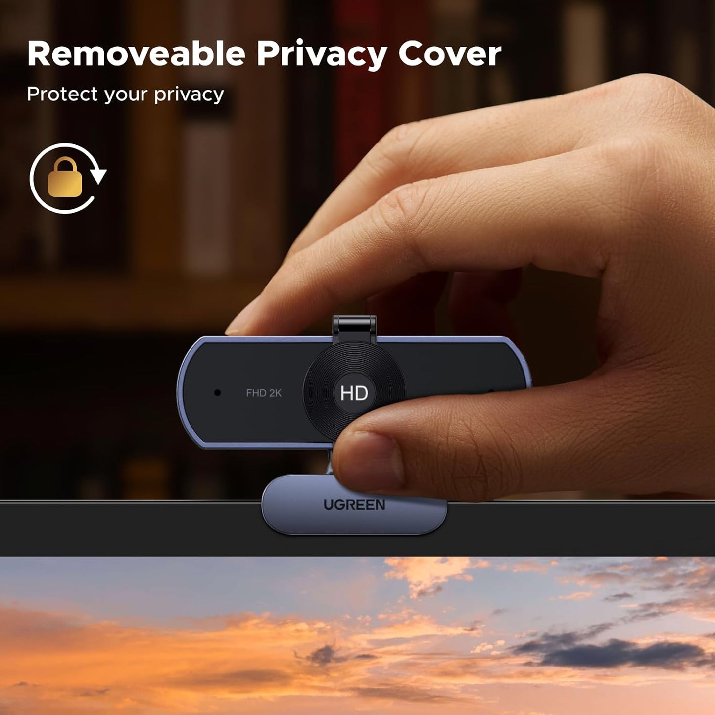 UGREEN 1080P Webcam with 2 Noise-Canceling Microphones, Live Streaming Web Camera, HD Auto Light Correction, USB-A Computer Camera for Zoom/Skype/Teams, Conferencing & Video Calling, PC/Mac/Laptop