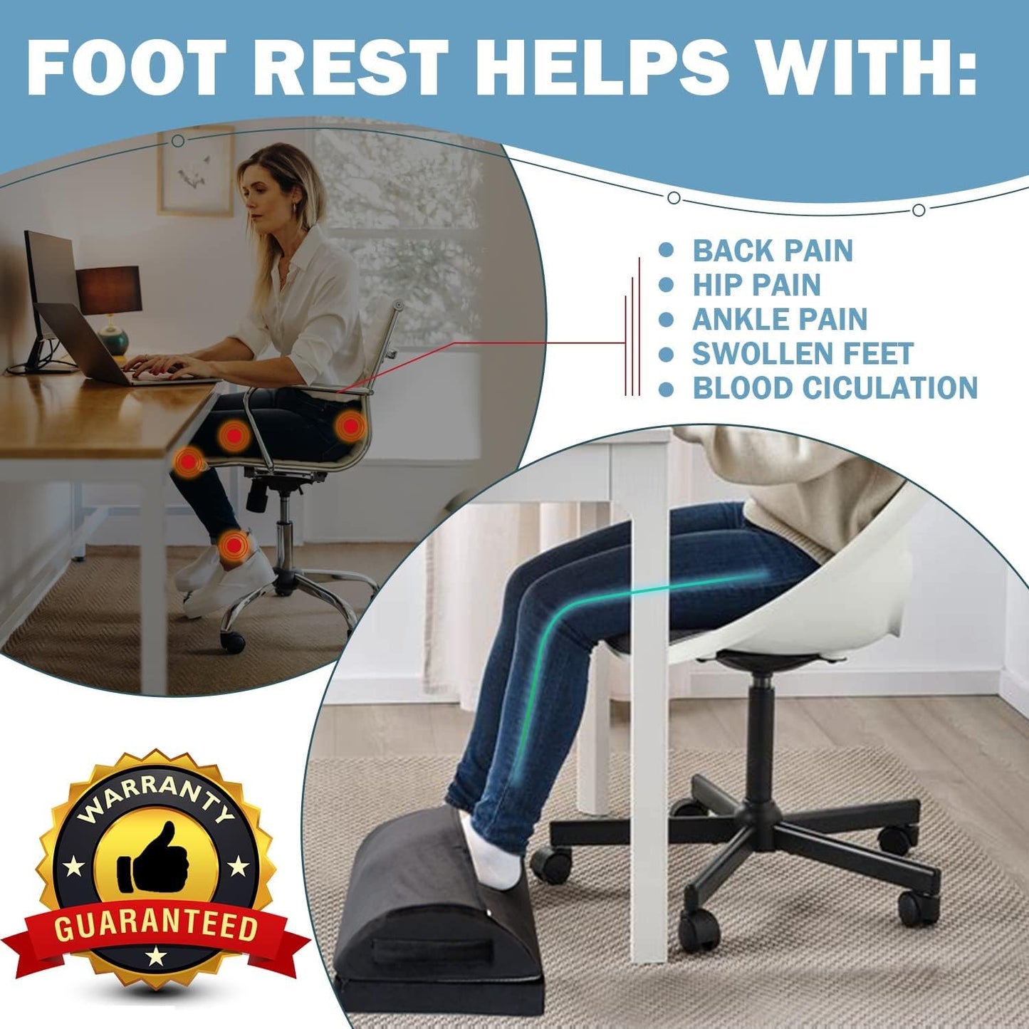 Purilite Select Foot Rest for Under Desk