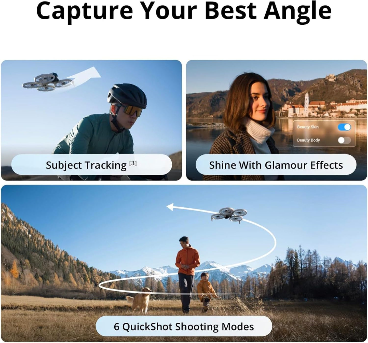 DJI Flip (RC-N3), Drone with 4K UHD Camera for Adults, Under 249 g, 3-Axis Gimbal Stabilization, 44000ft/13km Video Transmission, Palm Takeoff, Auto Return, 31-Min Flight Time, Intelligent Flight