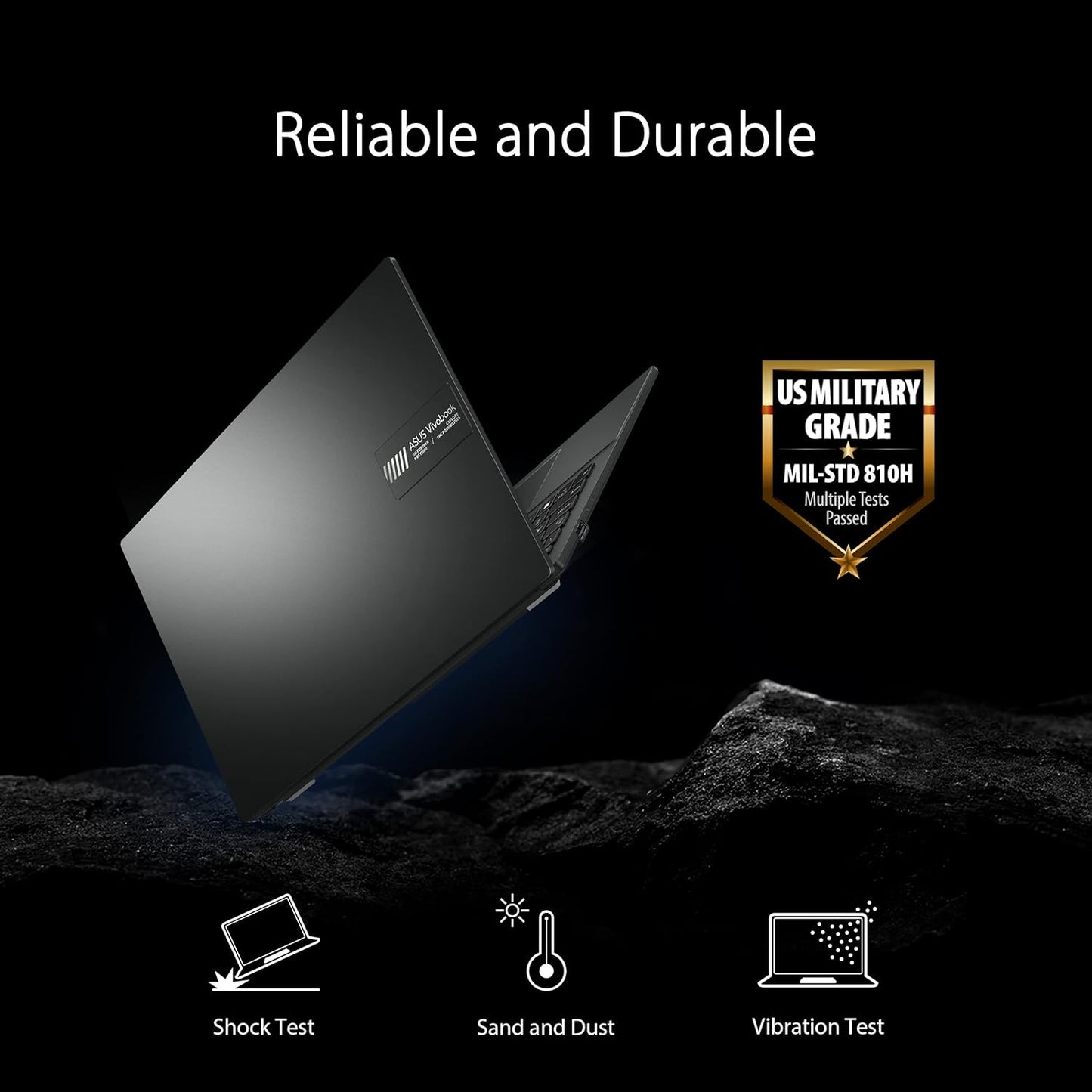 ASUS Vivobook Go 15 Laptop, 15.6” FHD Display, Intel® Core™ i3-N305 Processor, 8GB RAM, 256GB UFS, Windows 11 Home, Mixed Black, E1504GA-AS33-CA
