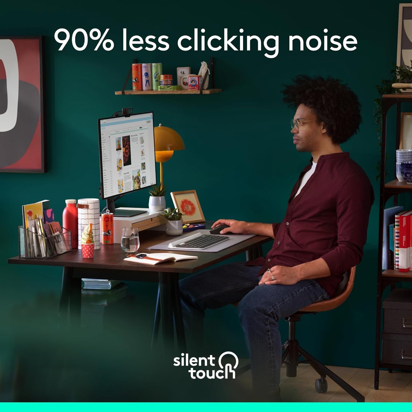 Logitech Signature M650 L Full Size Wireless Mouse - For Large Sized Hands, 2-Year Battery, Silent Clicks, Customizable Side Buttons, Bluetooth, for PC/Mac/Multi-Device/Chromebook - Black