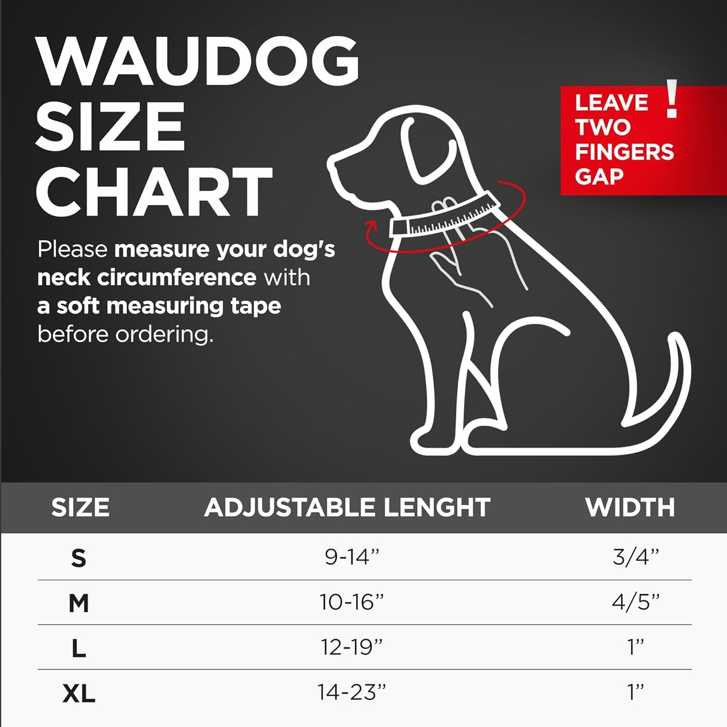 Waterproof Dog Collar - Adjustable Glow Dog Collar for Large Dogs, Small and Medium Dogs - Heavy Duty Dog Collars with Durable Metal Clasp and QR Dog Tag - Glow in The Dark Dog Collars
