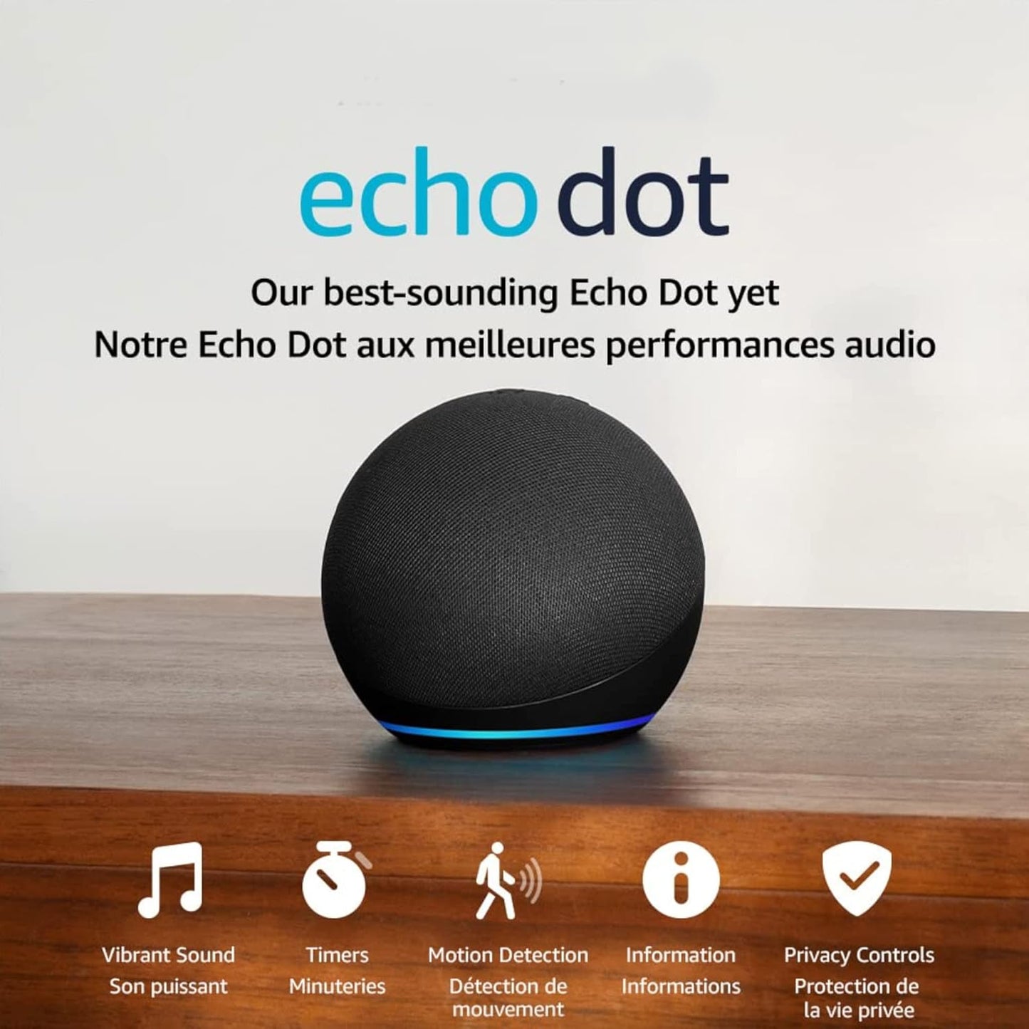 Amazon Echo Dot (newest model), Vibrant sounding Alexa speaker, Great for bedrooms, dining rooms and offices, Charcoal