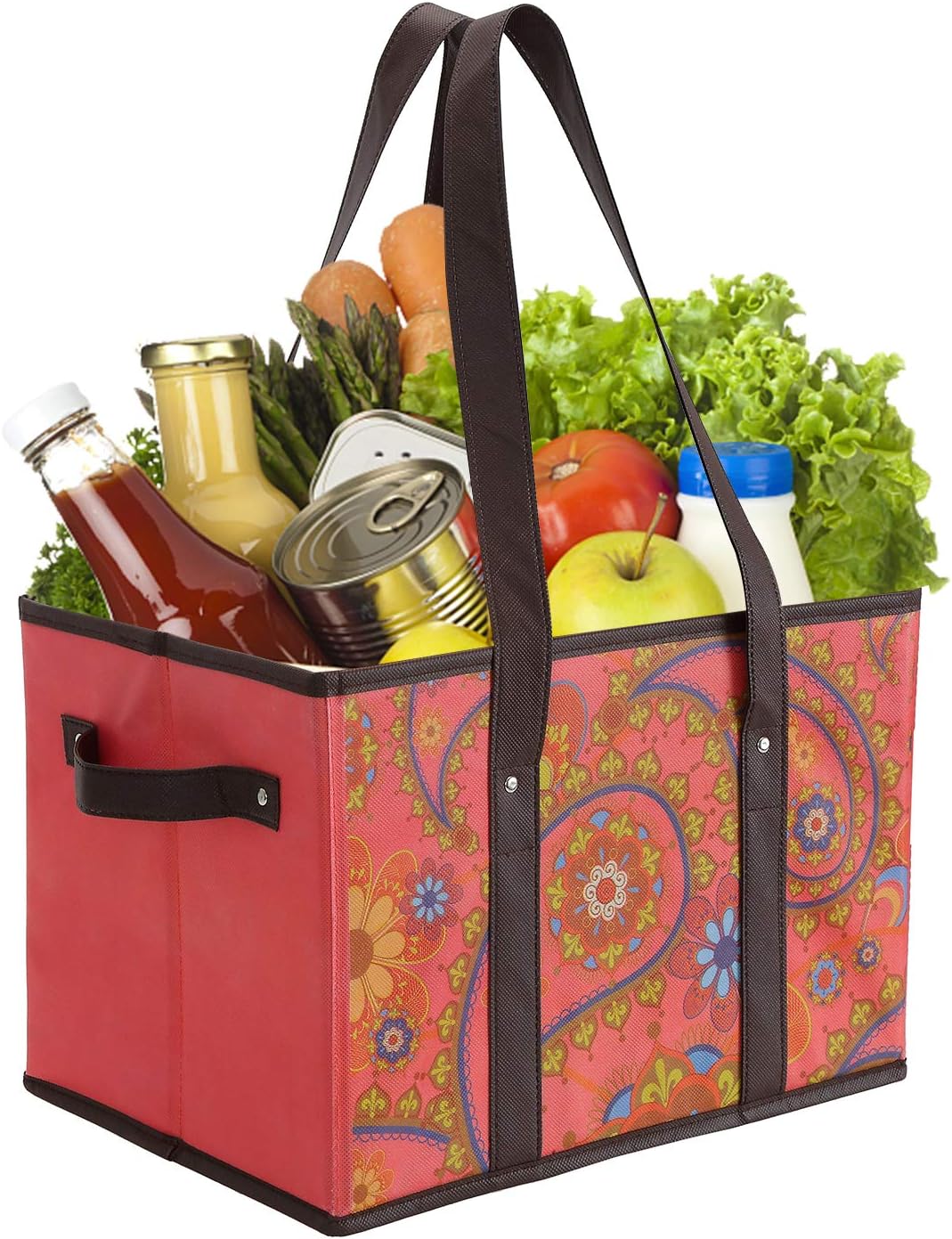 Purilite Select™ Heavy-Duty Reusable Grocery Tote Box Bags – 4 Gallon Capacity