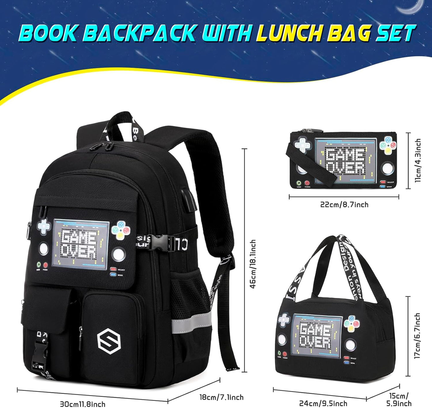 Scothen Cool Luminous School Backpacks for Boys
