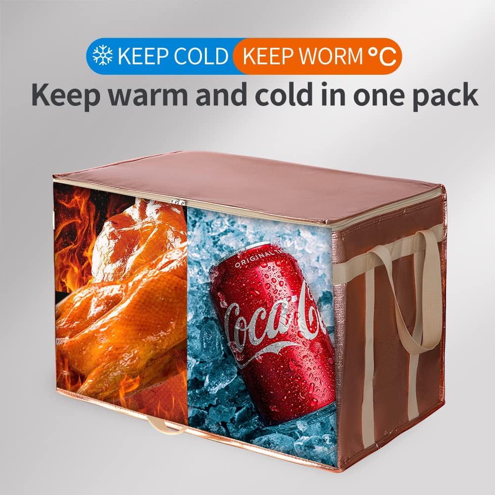 Purilite Select™ Insulated Food Delivery Bag – Extra Large Thermal Carrier for Hot & Cold Food Transport