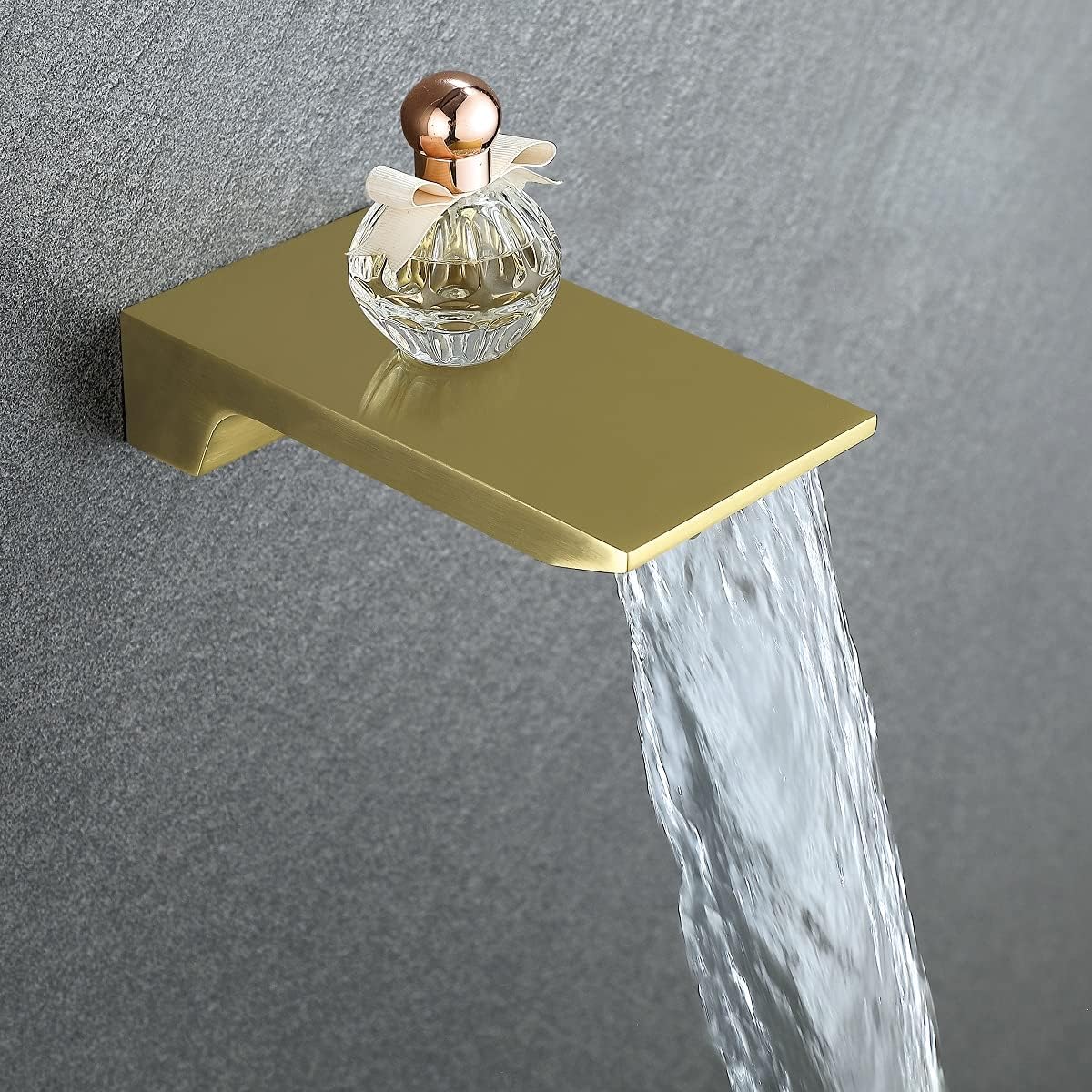 Bathtub Shower System Matte Black Tub Shower Faucet Complete Set with 10 Inch Rain Head with Handheld and Waterfall Shower Faucet Combo