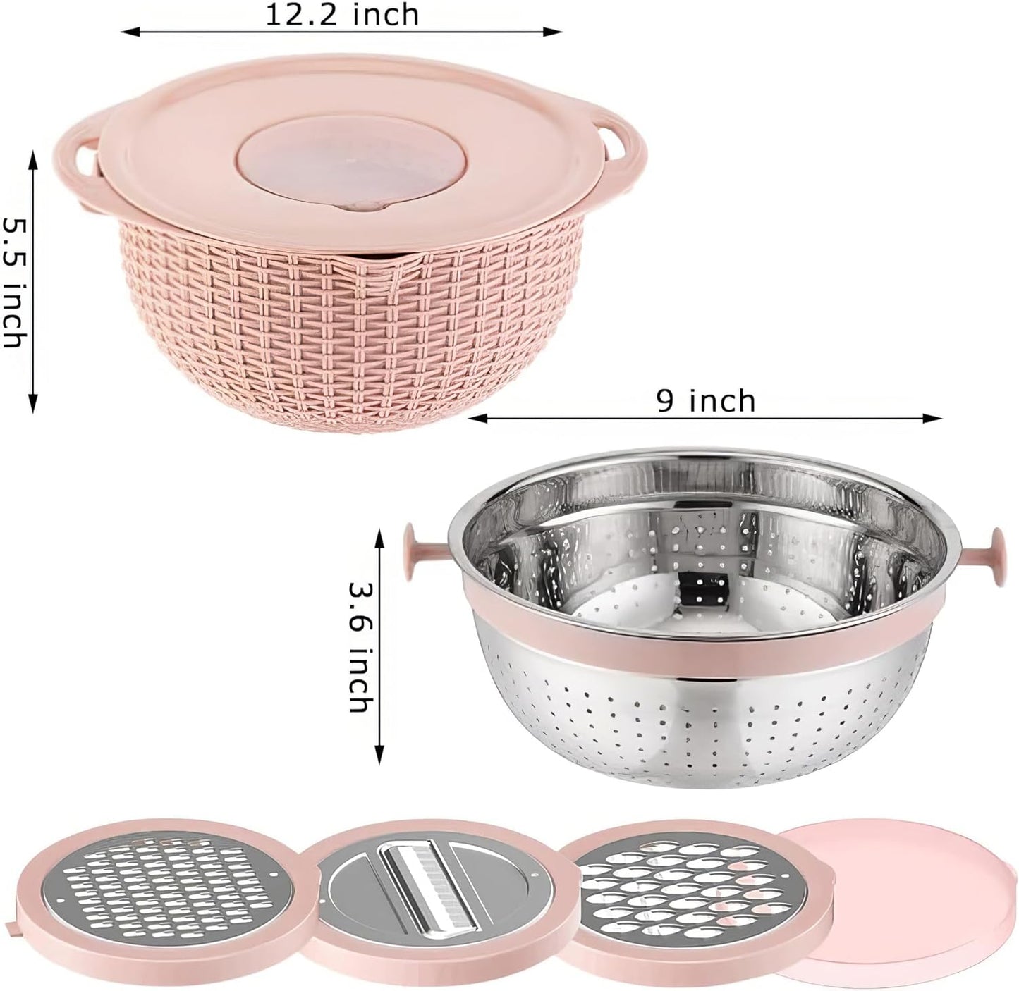 Purilite Select 7-in-1 Multipurpose Colander & Grater Set
