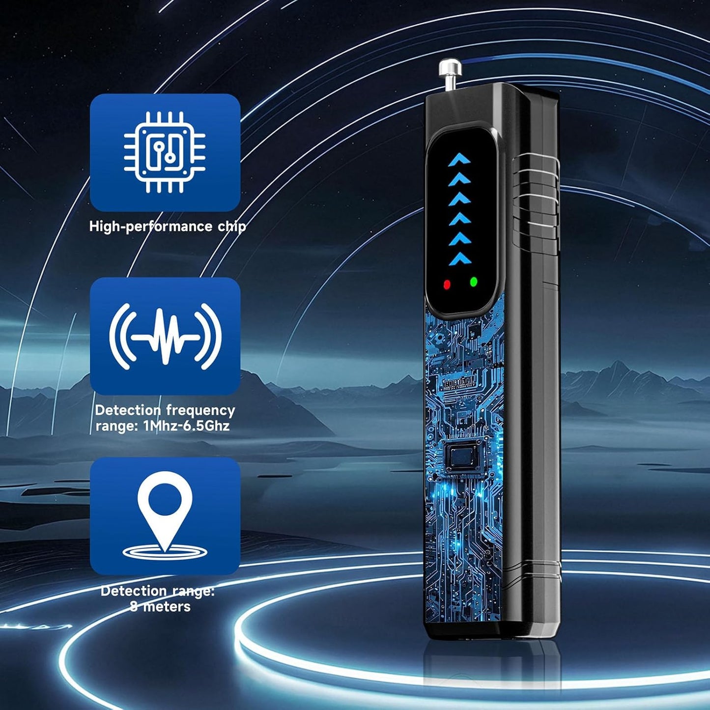 Hidden Camera Detectors,Anti-Spying Device,Portable GPS Tracker Detector and Bug Sweeper Device,Wireless Signal and RF Scanner,Hidden Camera Finder for Travel,Hotels,Home,Office,Car