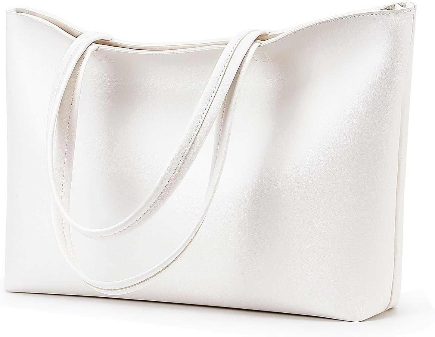 KALIDI Tote Bag Zipper Shoulder Bag Faux Leather Purses for Women Large Casual Handbag Work Dating College