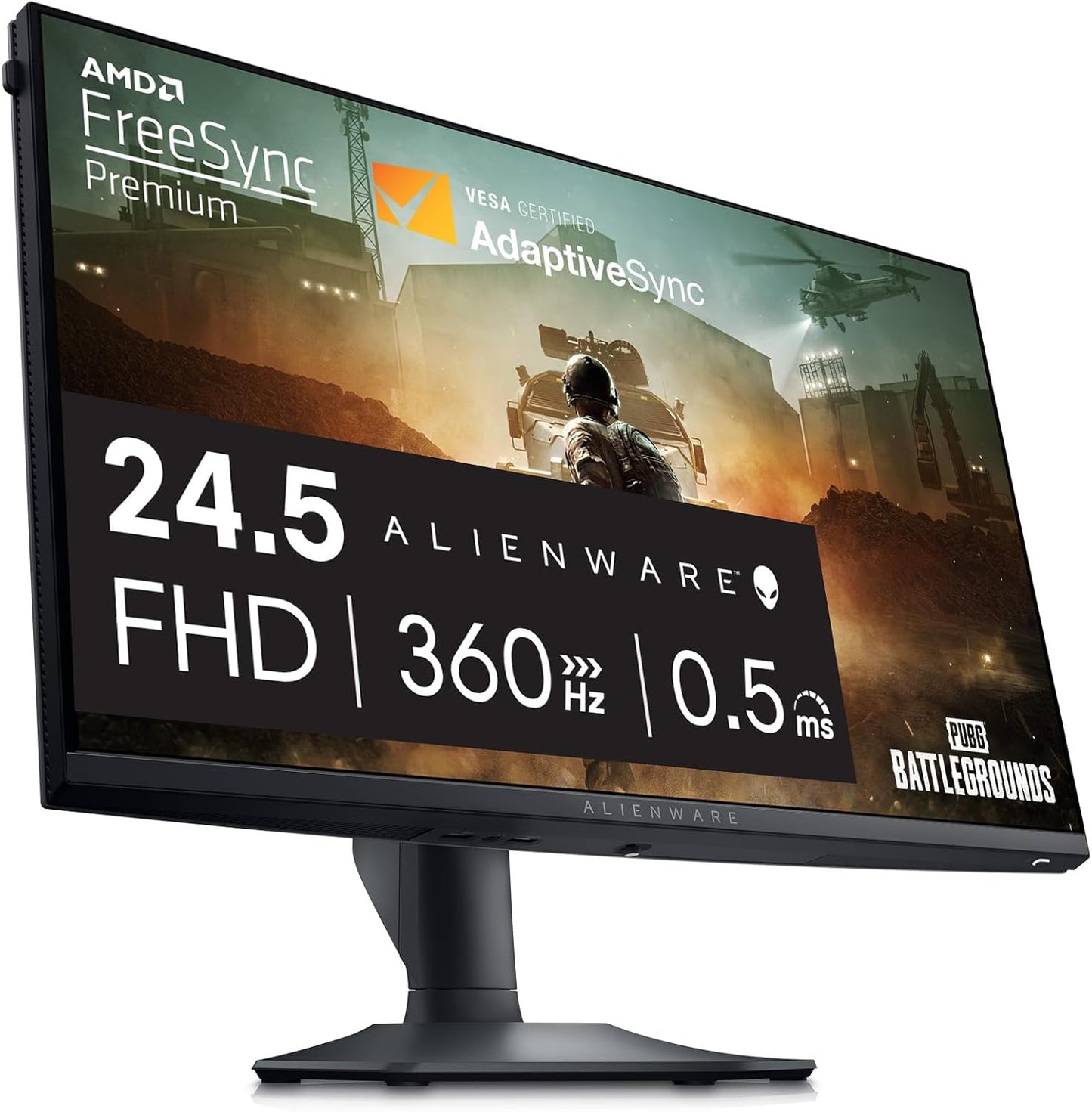 Alienware 25 Gaming Monitor AW2523HF 24.5" IPS LED Full HD (1920 × 1080) 360Hz Display - AMD FreeSync - VESA - Monitor (USB, HDMI) Height/Tilt/Swivel/Pivot Adjustability - Dark Side of The Moon