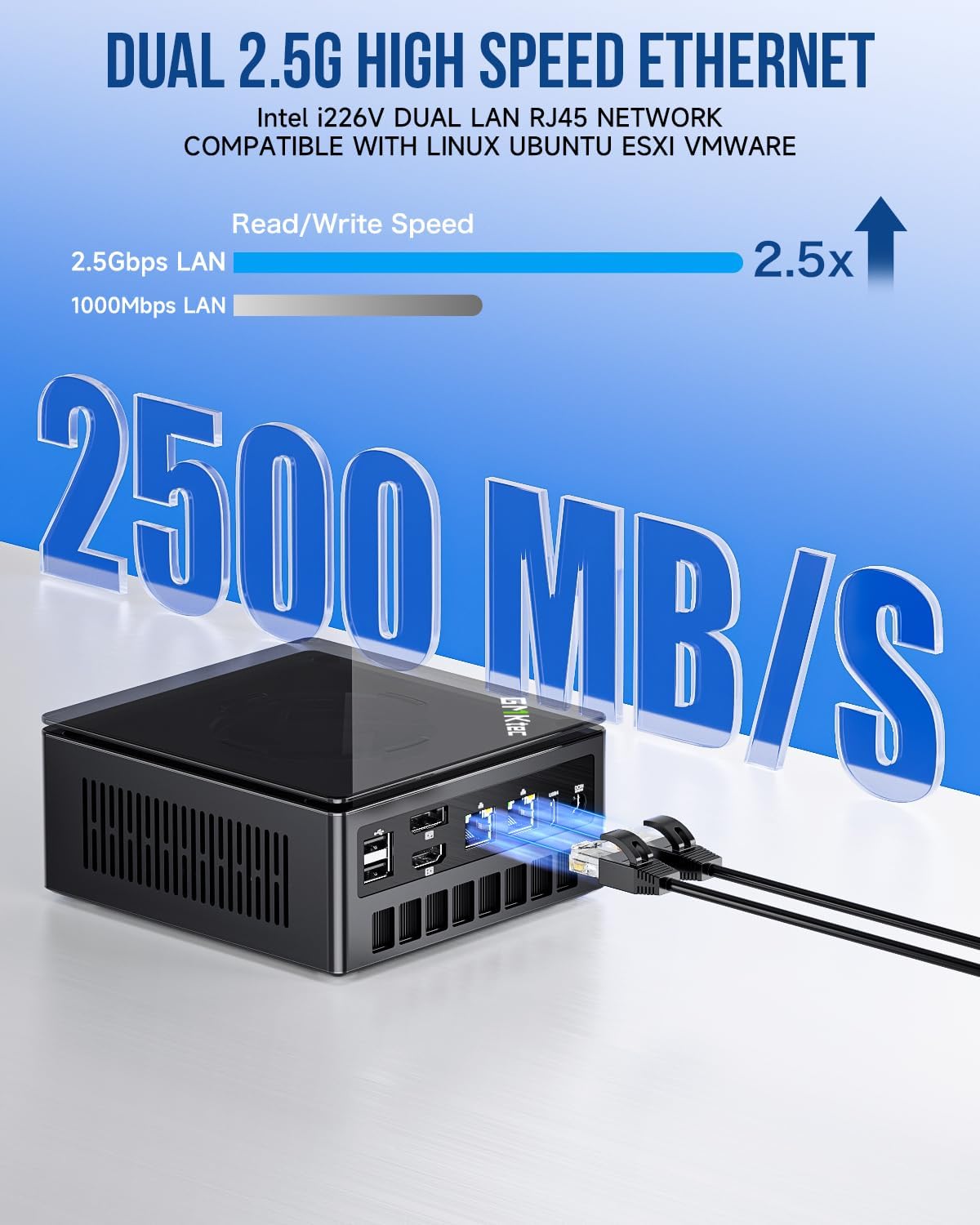GMKtec Mini PC Gaming, K6 AMD Ryzen 7 7840HS Dual NIC LAN 2.5Gbps Desktop Computer, 32GB DDR5 (16GB*2) 1TB PCIe4.0 SSD, USB4.0, HDMI, DP, USB-C, WiFi 6E, BT 5.2