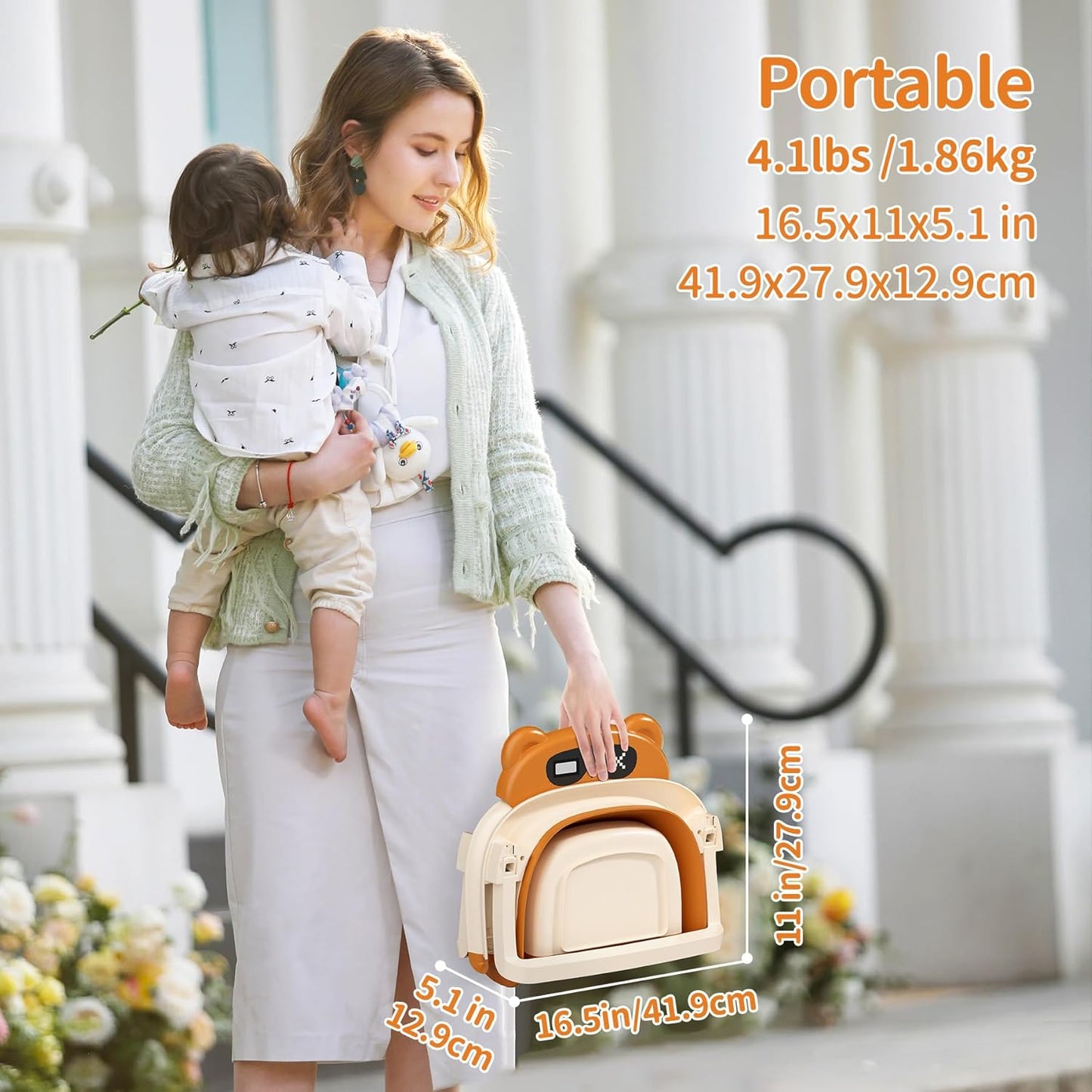 Kerbwry Baby Bathtub for Newborn to Toddler, Baby Bath Tub with Soft Towel and Floating Cushion, Baignoire Pour Bébé, Shower Essentials for Newborn (0-18 Months) Grey