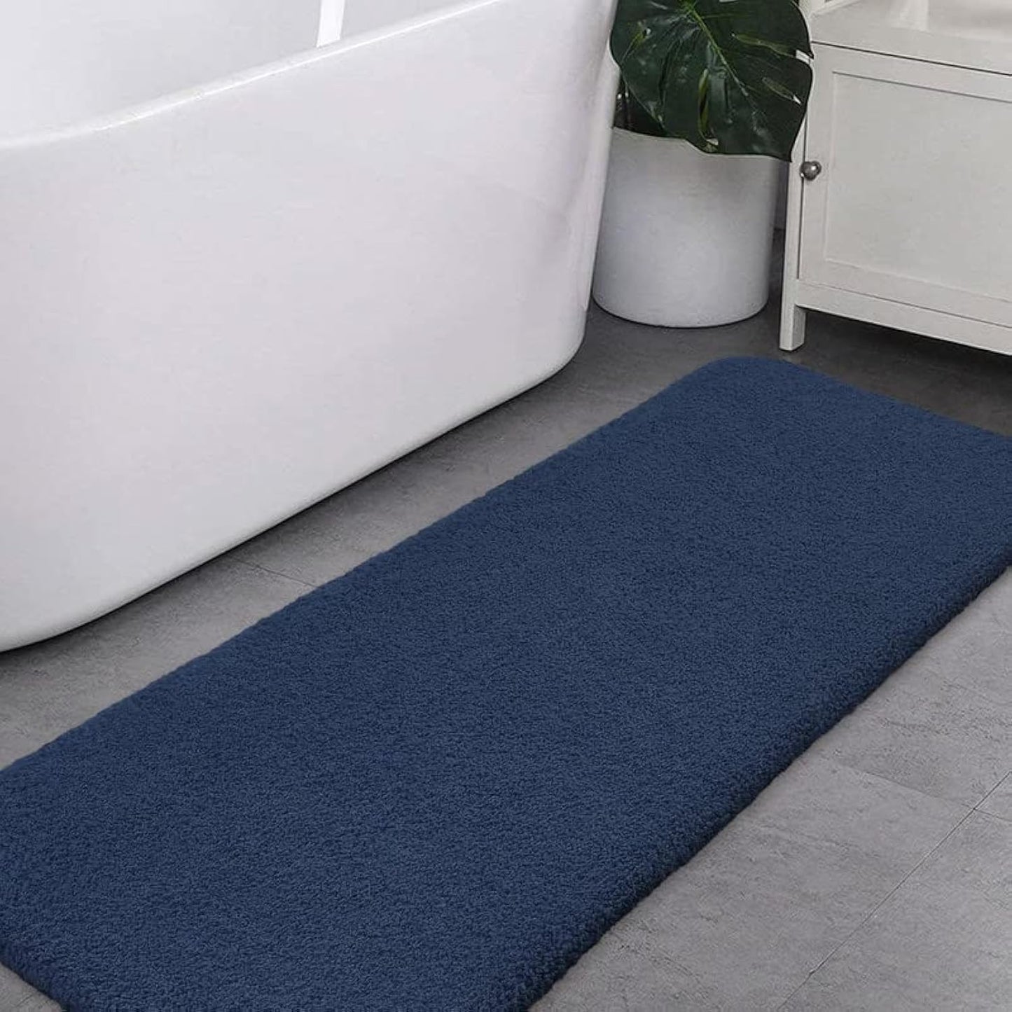 Bathroom Rugs Set 2 Pieces - Bath Rugs Ultra Soft Absorbent Non-Slip Fluffy Thick Microfiber Cozy Bath Mats Set for Tub Shower Bathroom Floors Accessories, 20"x32" & 16"x24" Set of 2 (Beige)