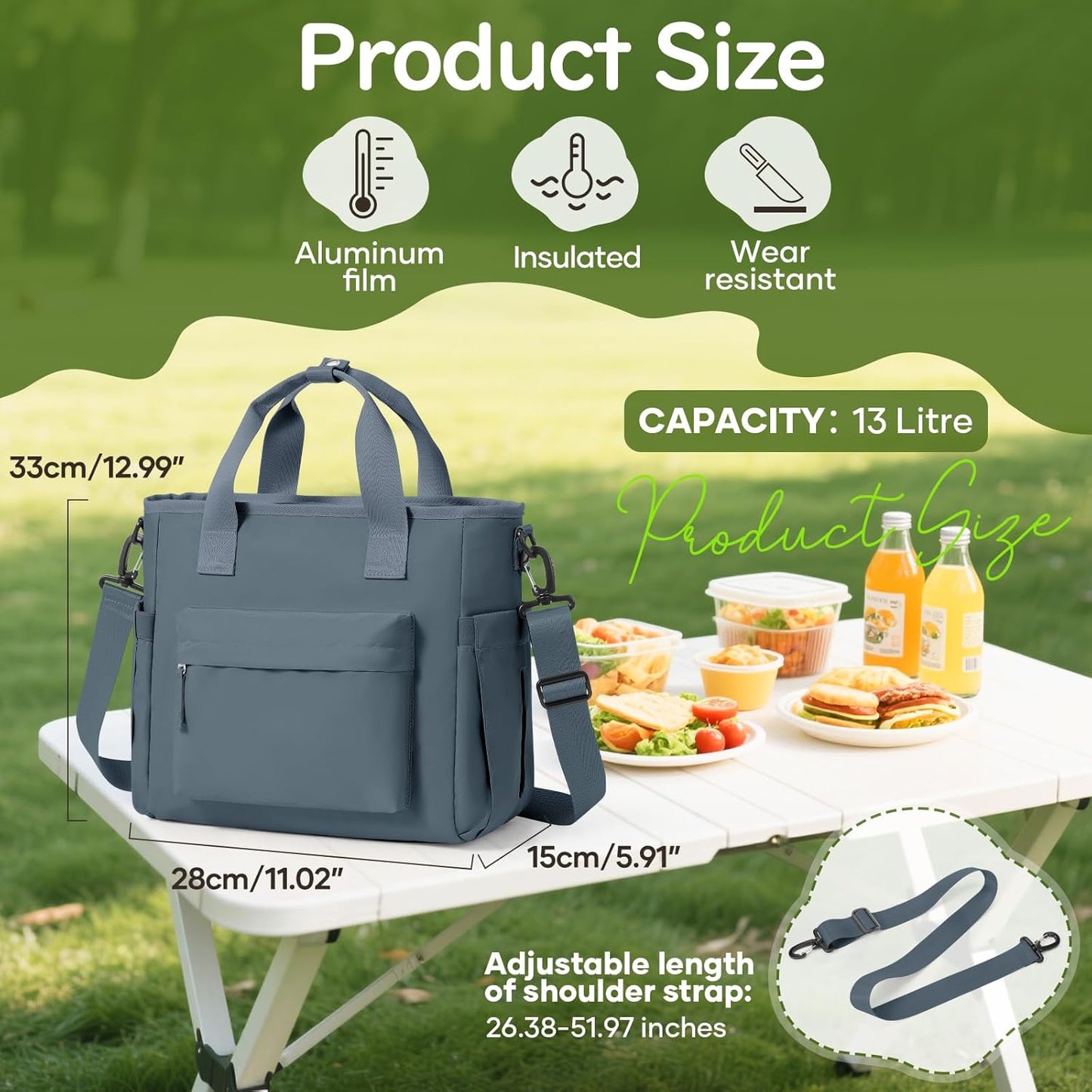 Lunch Bag Insulated Lunch Box Leakproof Lunch Tote Bags for Women Men,Portable Thermal Cooler Bag Lunch Containers with Shoulder Strap for Work, Family, Picnic, School, Outdoor,BBQ C2-Pinkpurple