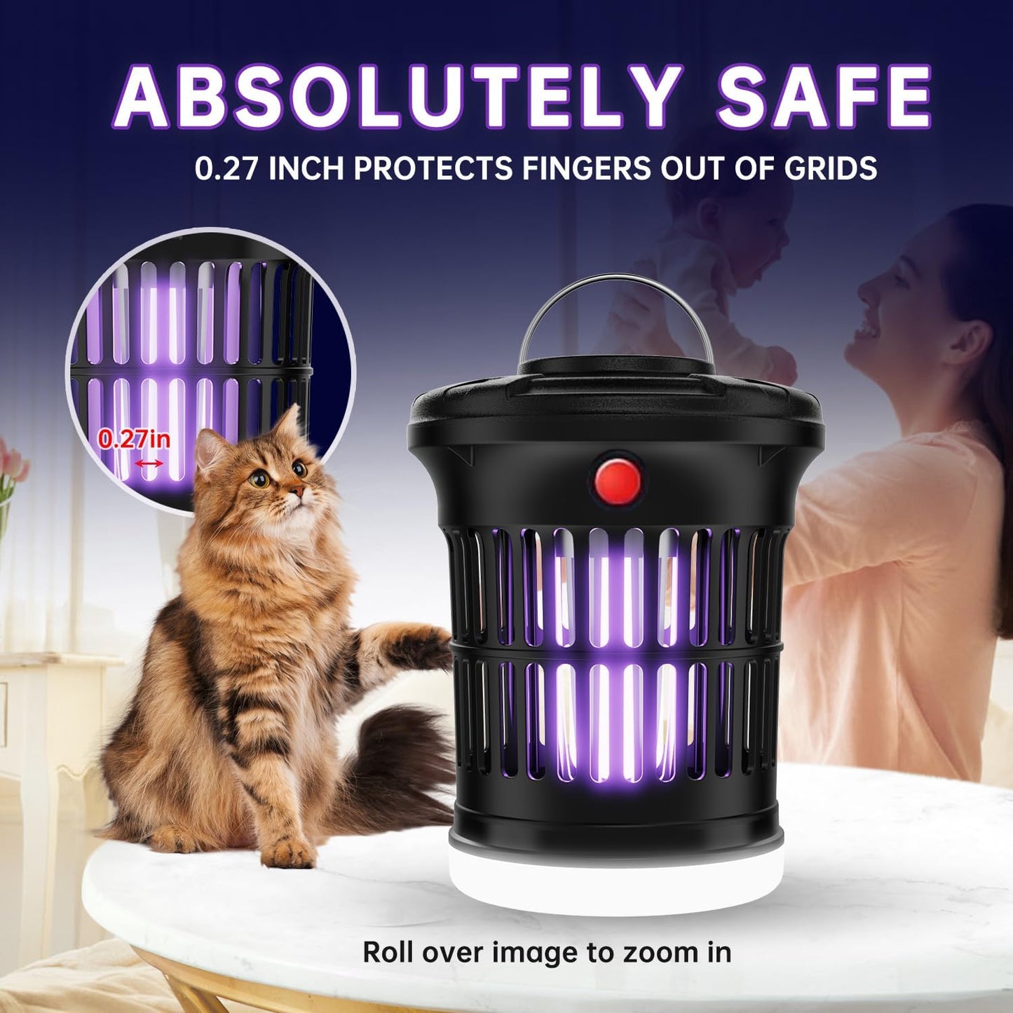 Bug Zapper Mosquito Zapper Outdoor,30W Mosquito Killer Outdoor IPX4 Waterproof, High Powered 4200V Electric Mosquito Zapper, Fly Trap for Home Garden Patio