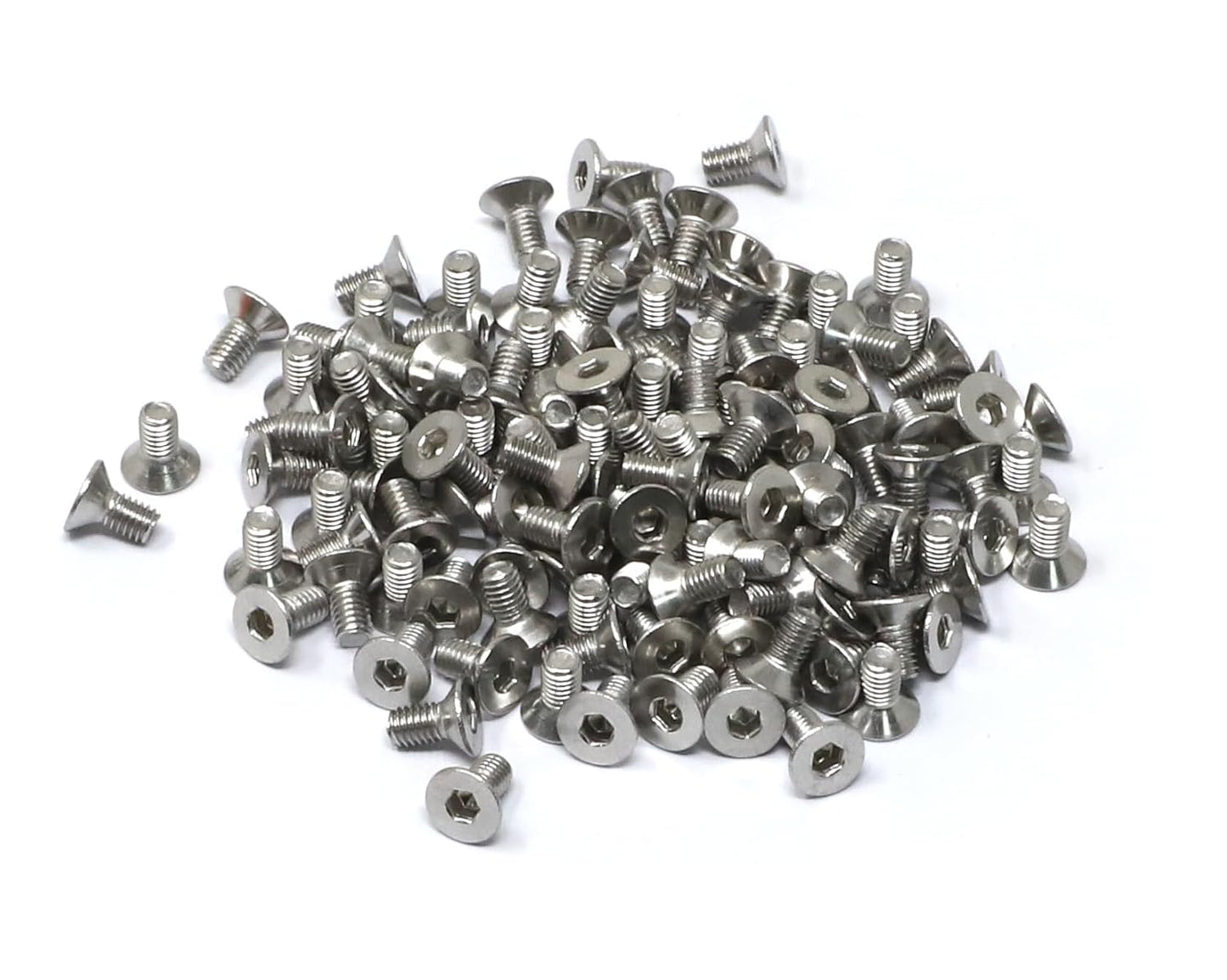 iexcell 5 Pcs M8 x 80mm Thread Pitch 1.25 mm Stainless Steel 304 Hex Socket Flat Head Cap Screws Bolts Kit