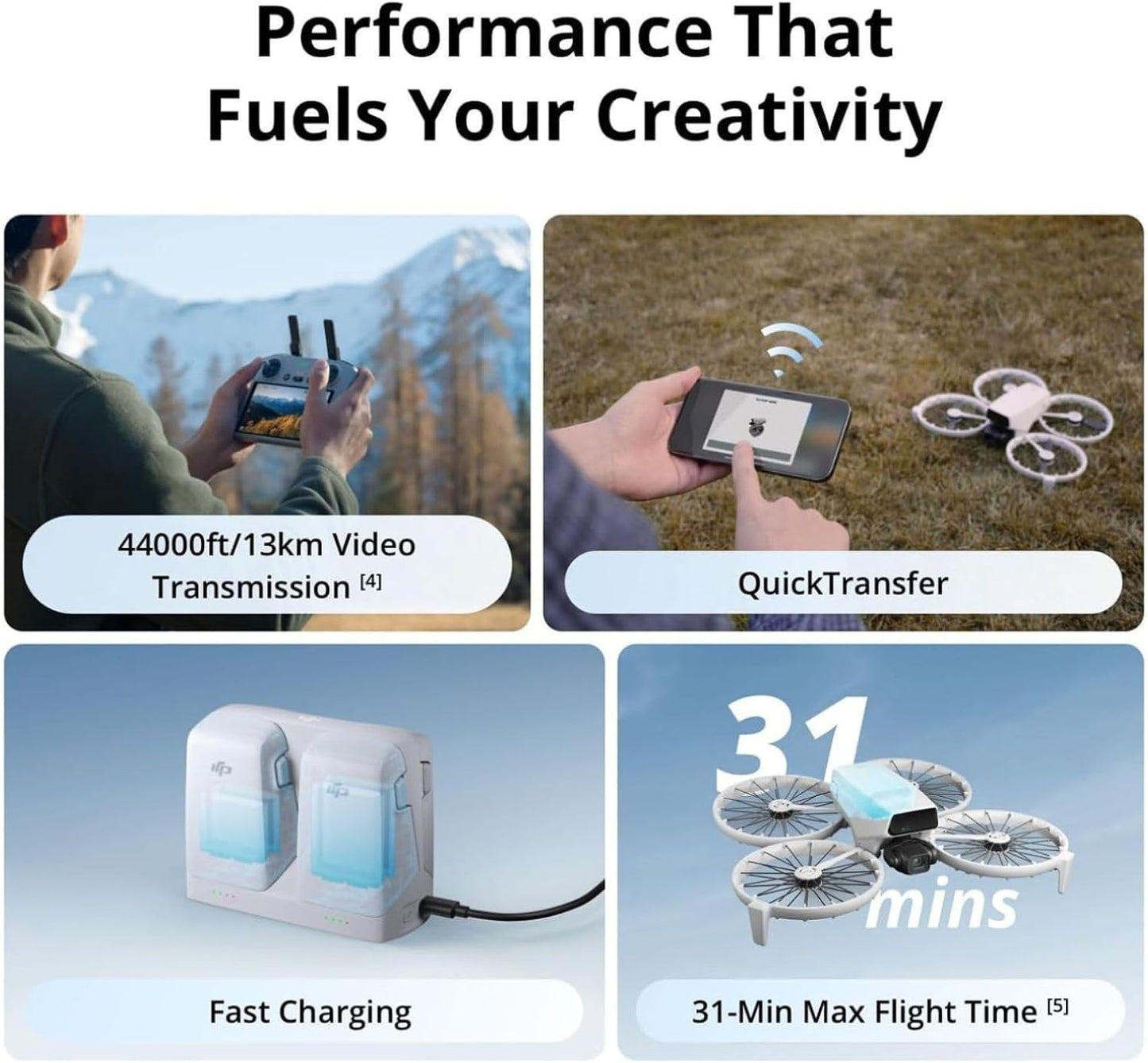 DJI Flip (RC-N3), Drone with 4K UHD Camera for Adults, Under 249 g, 3-Axis Gimbal Stabilization, 44000ft/13km Video Transmission, Palm Takeoff, Auto Return, 31-Min Flight Time, Intelligent Flight