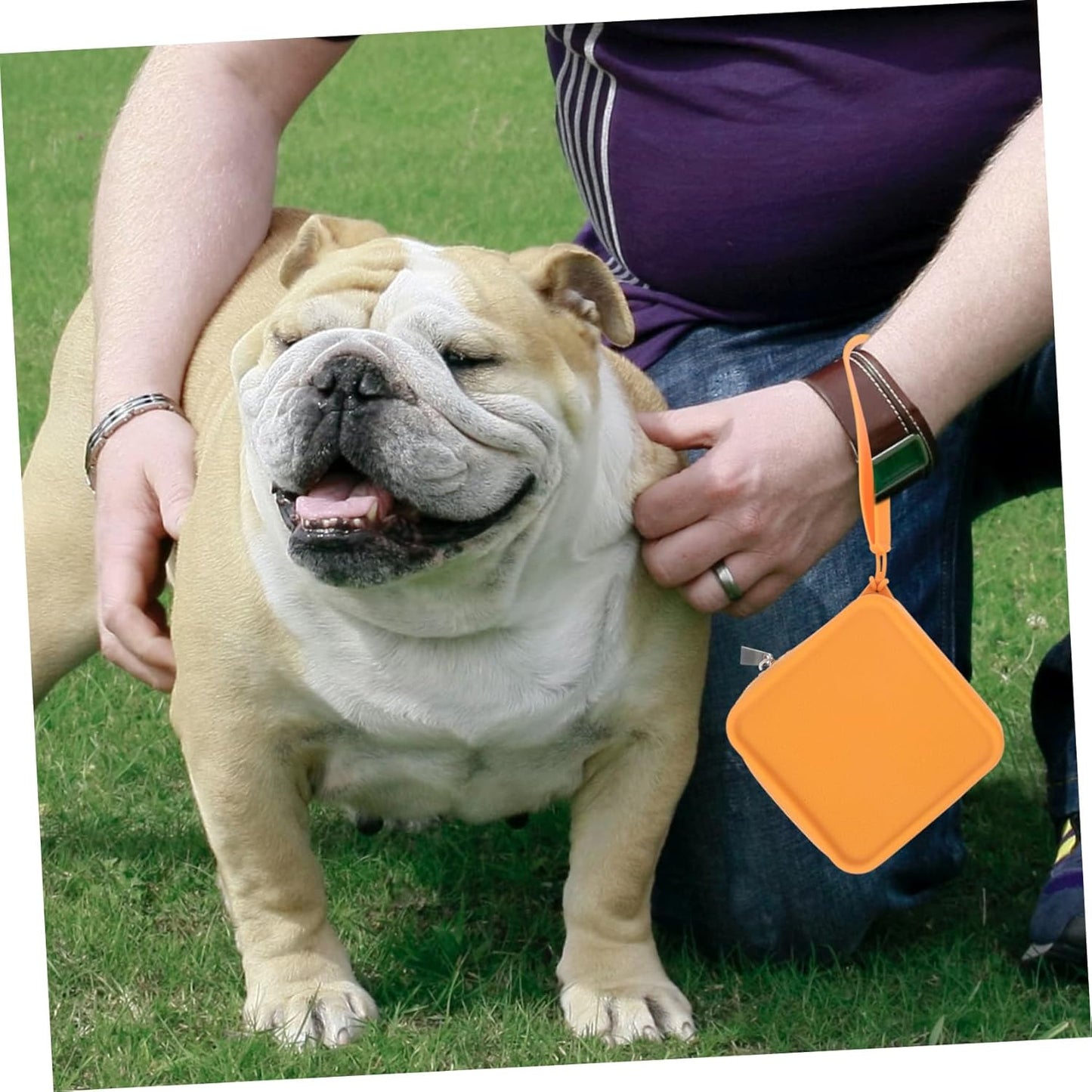 YARNOW 2pcs Silicone Dog Treat Bag Portable Dog Training Treat Pouch for Walking Accessories
