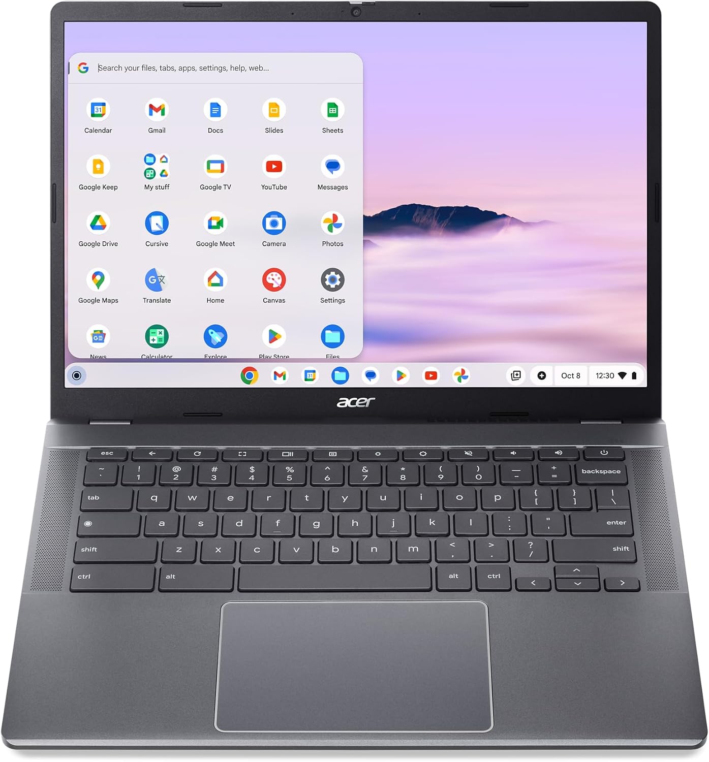 Acer Chromebook Plus Laptop with Google AI | 14" WUXGA 1920 x 1200 IPS Touch Display | AMD Ryzen 3 7320C | 8GB LPDDR5X | 128GB eMMC | Wi-Fi 6E | Chrome OS | CB514-3HT-R8RB