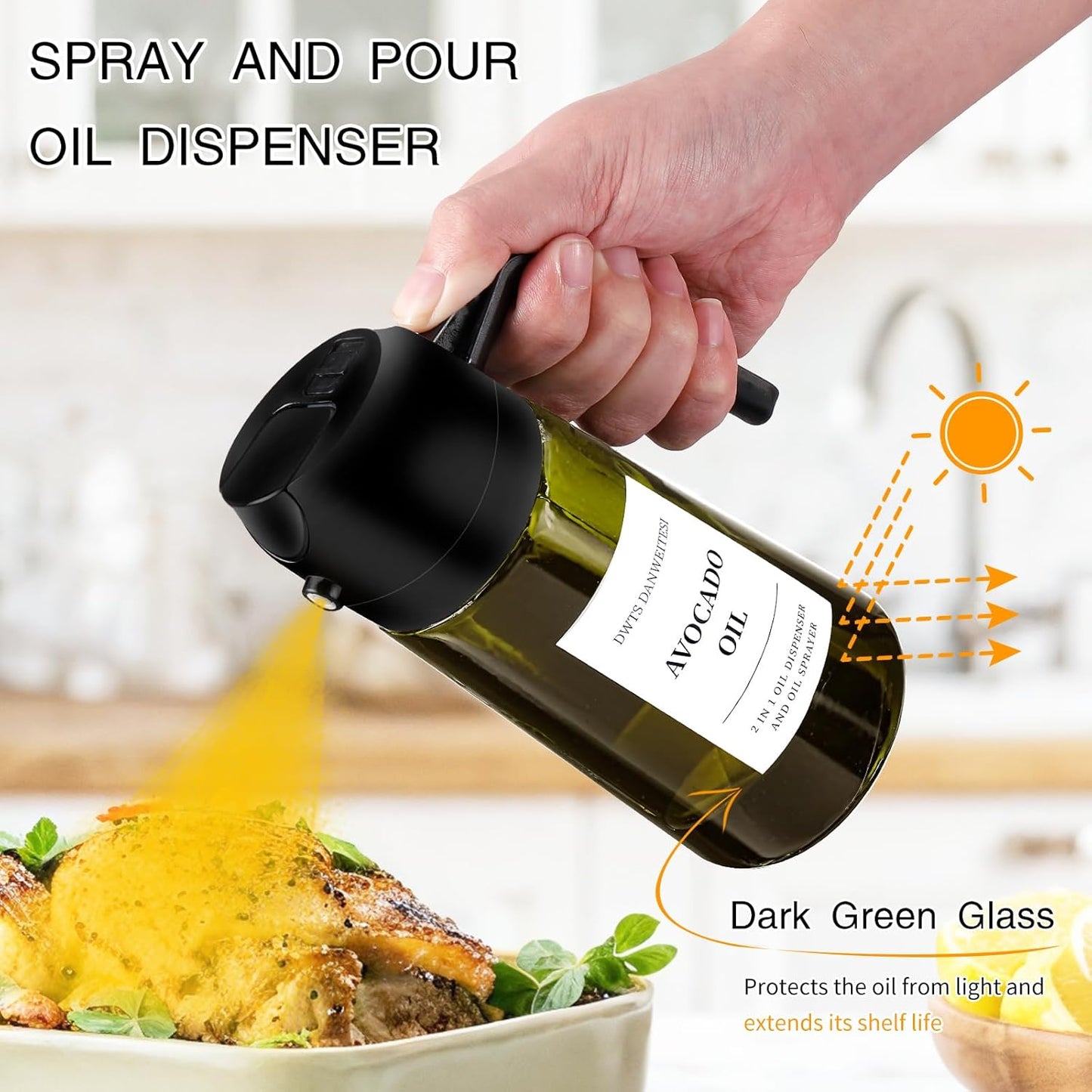 Purilite Select 2-in-1 Glass Oil Dispenser