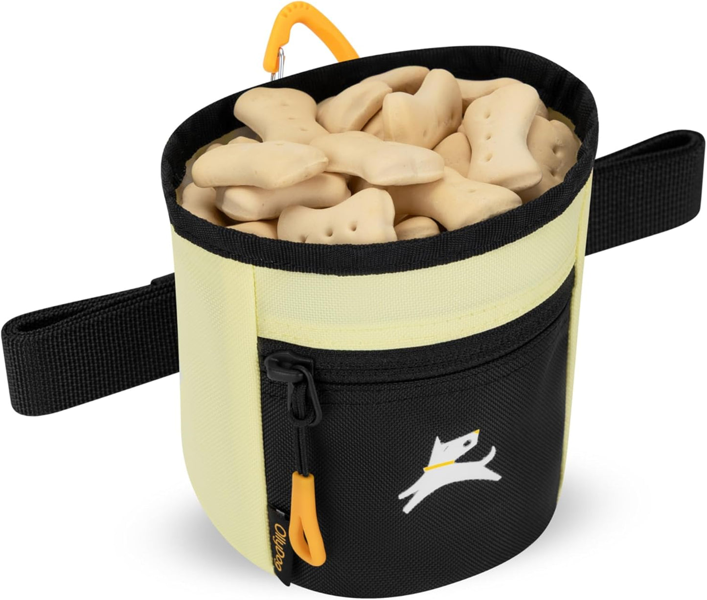 OllyDog Goodie Treat Bag, Dog Treat Pouch, Waist Belt Clip for Hands-Free Training, Magnetic Closure, Dog Training and Behavior Aids, Three Ways to Wear (Palm)