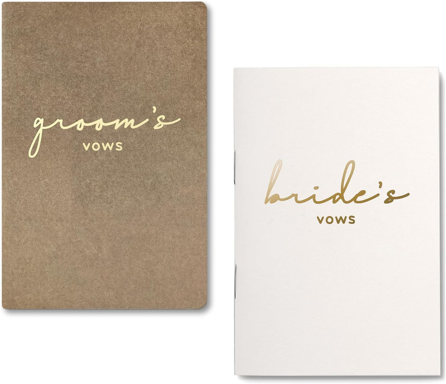 GroomBrideGifts Wedding Vow Book for His and Hers, Soft Touch, Perfectly Sized Bride and Groom Vow Books, Wedding Essentials, Wedding Registry Ideas, His and Hers Gifts