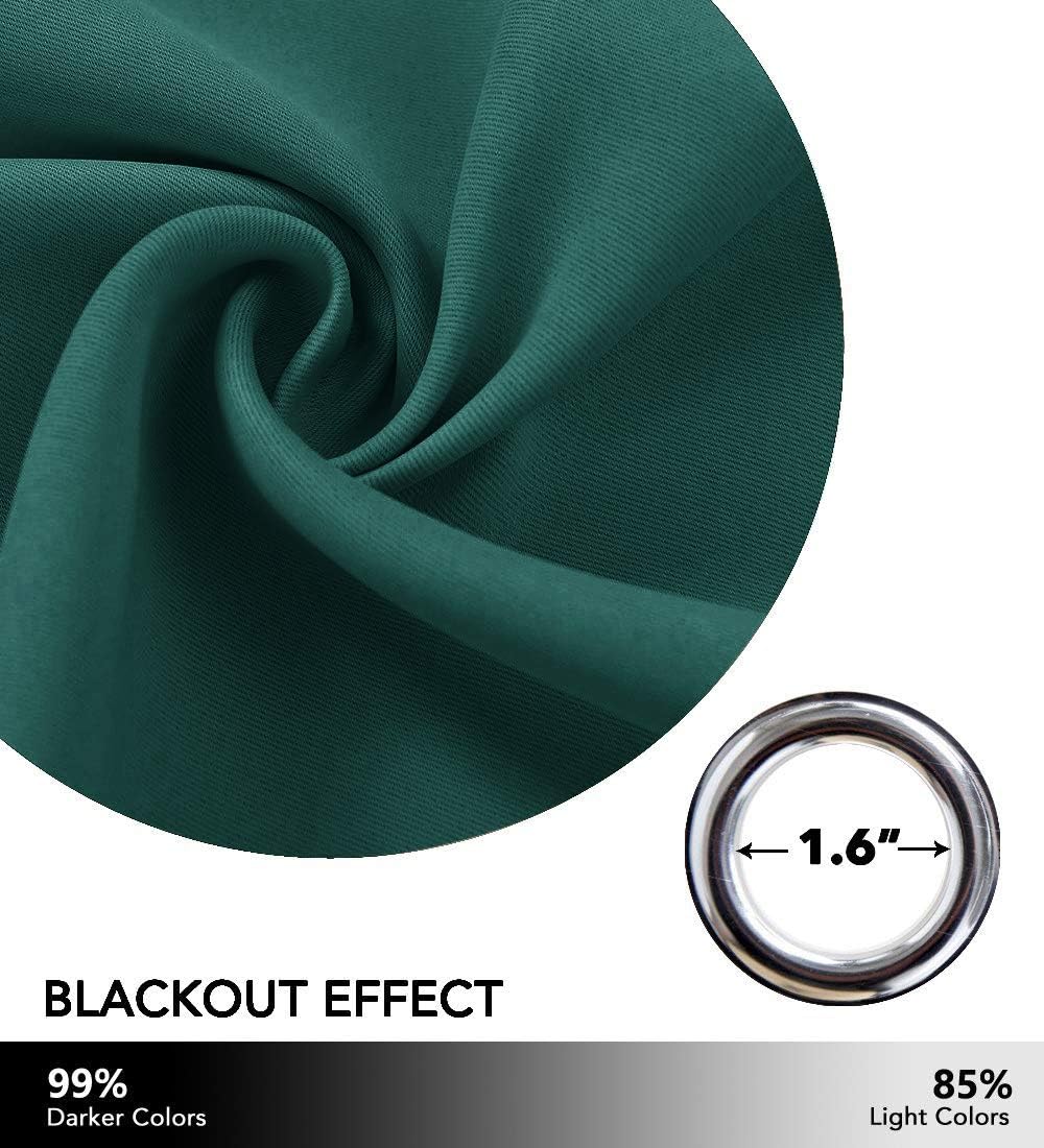 NICETOWN Blackout Curtains 2 Panels for Bedroom- Thermal Insulated Grommet Blackout Curtains 63 Inches Long for Living Room/Kitchen Rideaux occultants (2 Panels, W42 x L63 -Inch,Grey) - PuriLite
