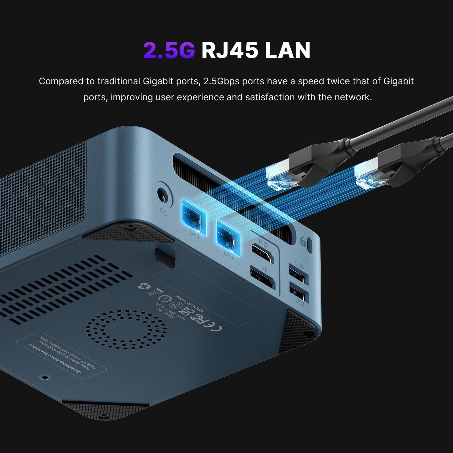 BOSGAME Mini PC P2 Pro, Intel i9-12900H (14C/20T,up to 5GHz) 32GB DDR5 RAM 1TB PCIe Gen 4 NVMe SSD Mini PC, 1x Thunderbolt 4 Port, 2X 2.5G LAN Ports,4K Triple Display, WiFi 6E, Bluetooth 5.2