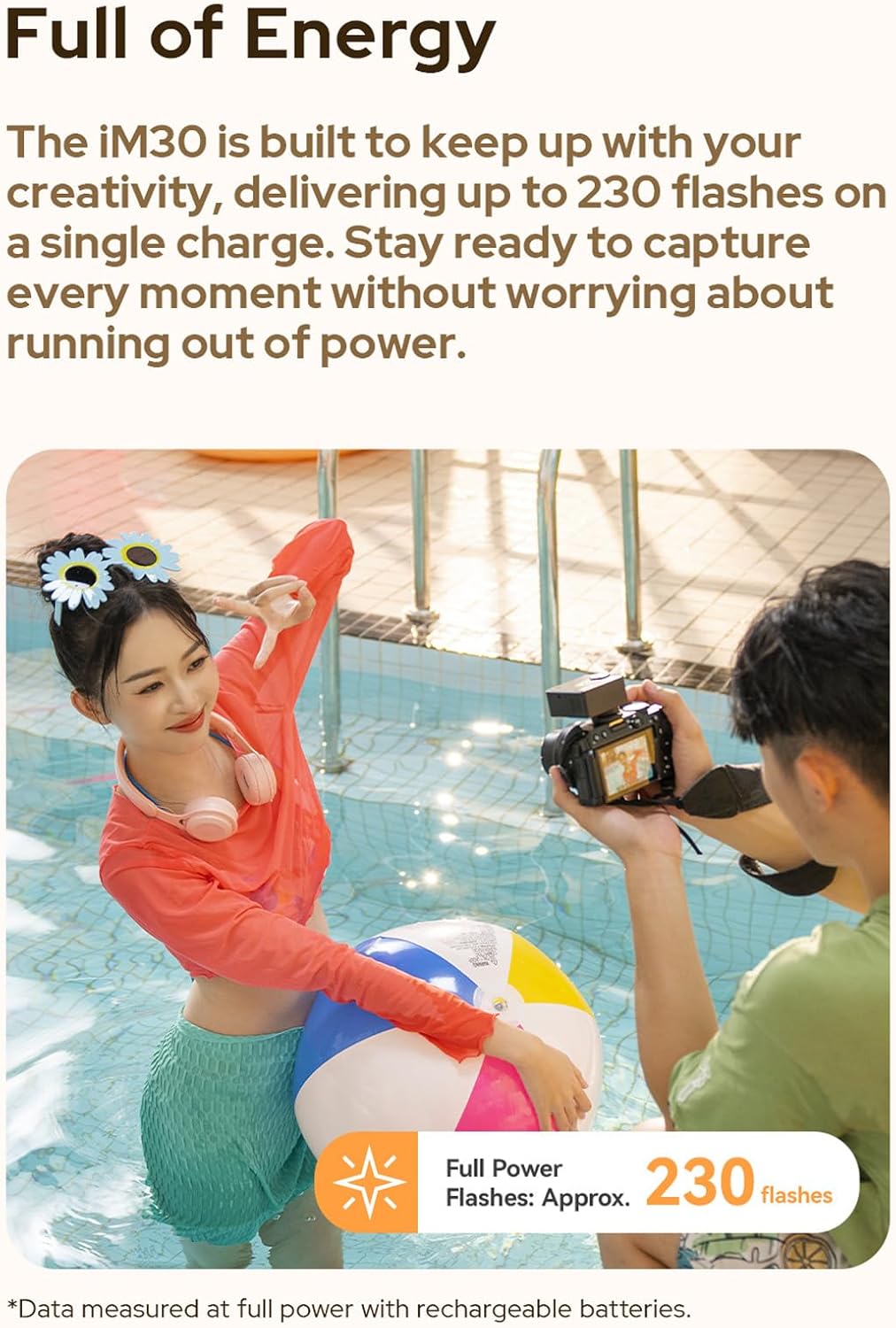 Godox iM20 Mini Flash On-Camera Speedlite with 5 Power Levels, 3s Recycle Time, 440 Full Power Flashes, Built-in Battery Replacement for Canon Nikon Sony Mirrorless Cameras