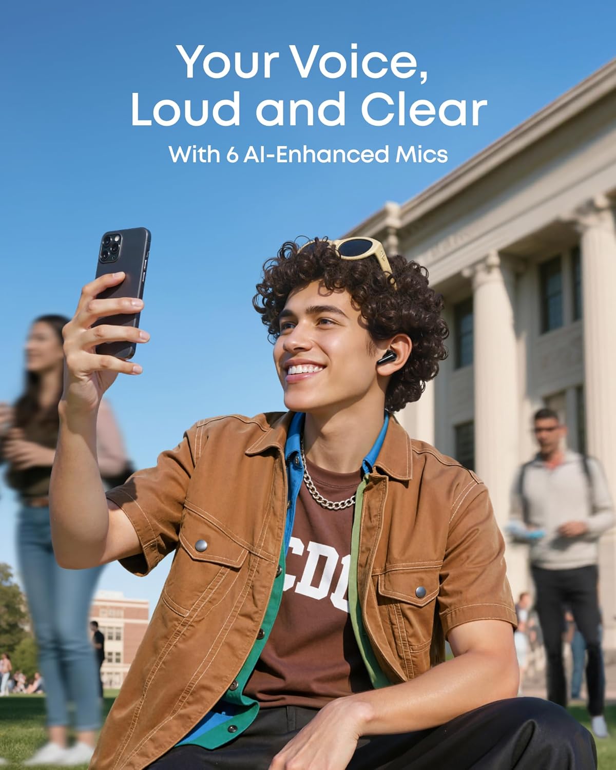 soundcore P31i by Anker, Real-Time Adaptive Noise Cancelling, Hi-Res Sound, Translation Earbuds, 50H Playtime, Wireless Earbuds, Bluetooth Earphones, Spatial Audio, Fast Charging, IP55
