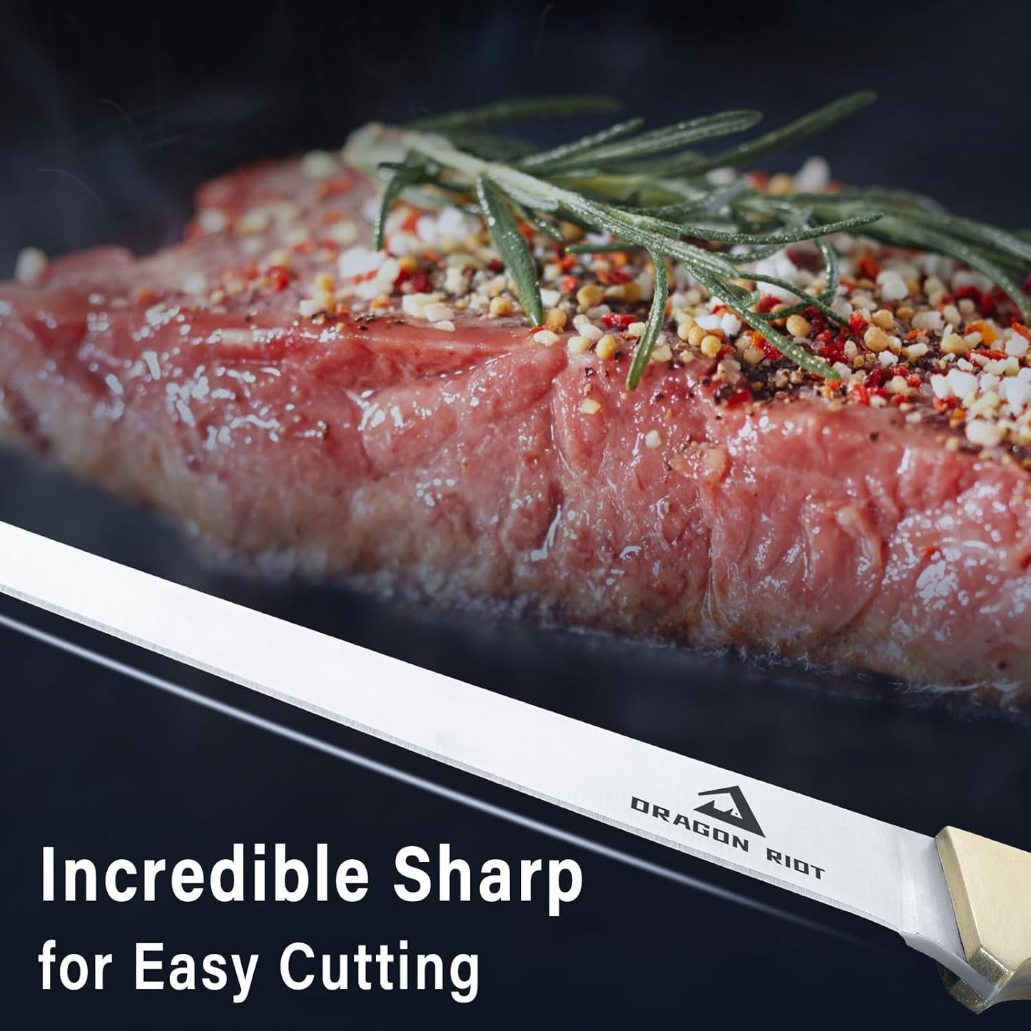 DRAGON RIOT Fillet Knife 7.5 inch Professional Boning Knife for Filleting Japanese Stainless Steel Fish Knife with Ergonomic Handle Super Sharp Fish Filleting Knife for Meat Poultry Cutting