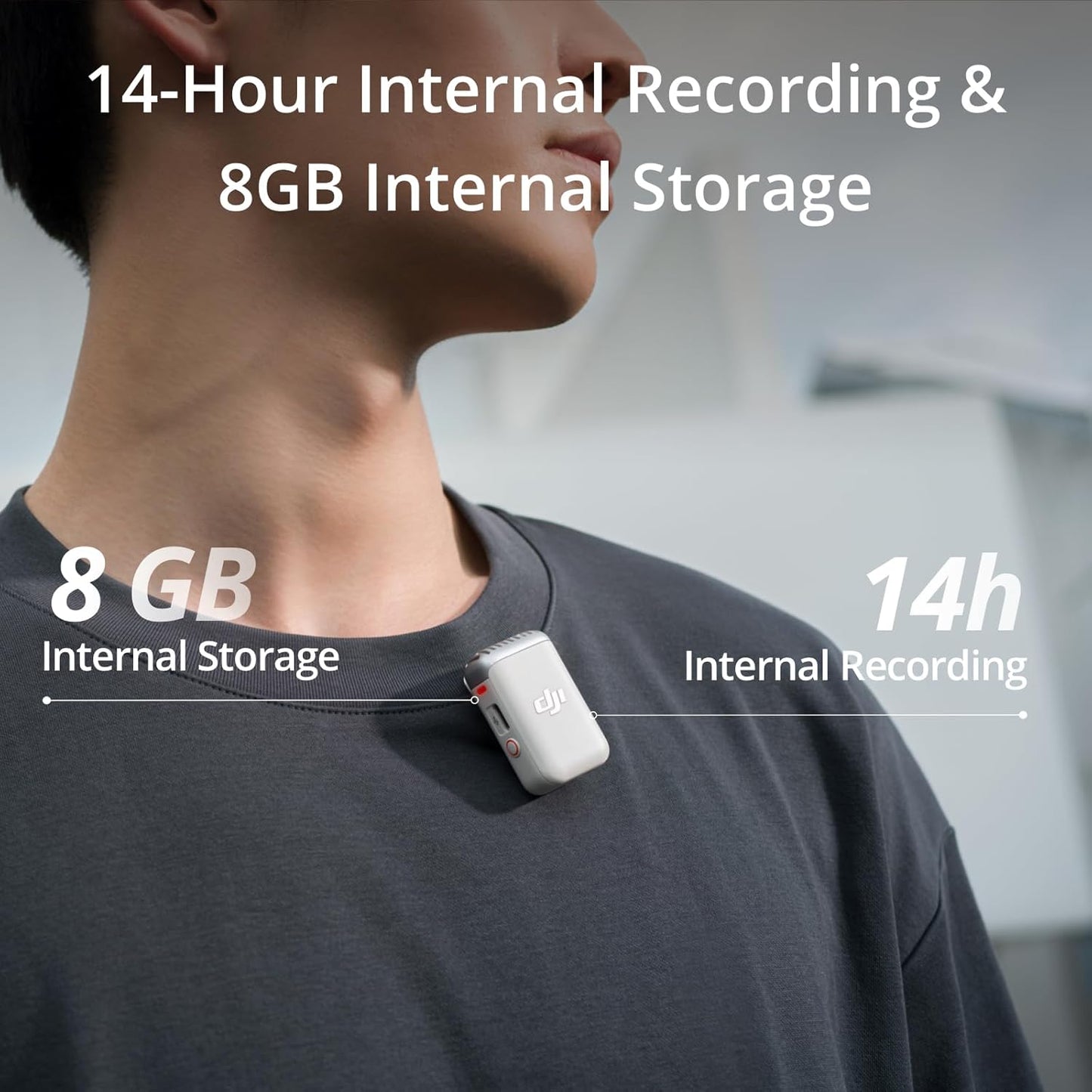 DJI Mic 2 (2 TX + 1 RX + Charging Case), Wireless Lavalier Microphone, Intelligent Noise Cancelling, 32-bit Float Internal Recording, 820 ft.(250m) Range, Microphone for iPhone, Android, Camera