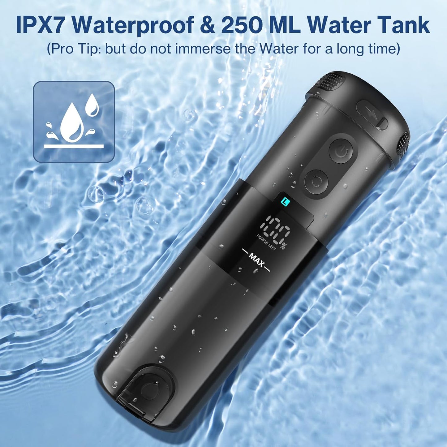 Portable Bidet for Travel, Rechargeable Handheld Bidet with 5 Modes, LED Screen, 250ML Waterproof Electric Sprayer for Baby/Women/Men, Personal Hygiene Cleaning, Postpartum Care