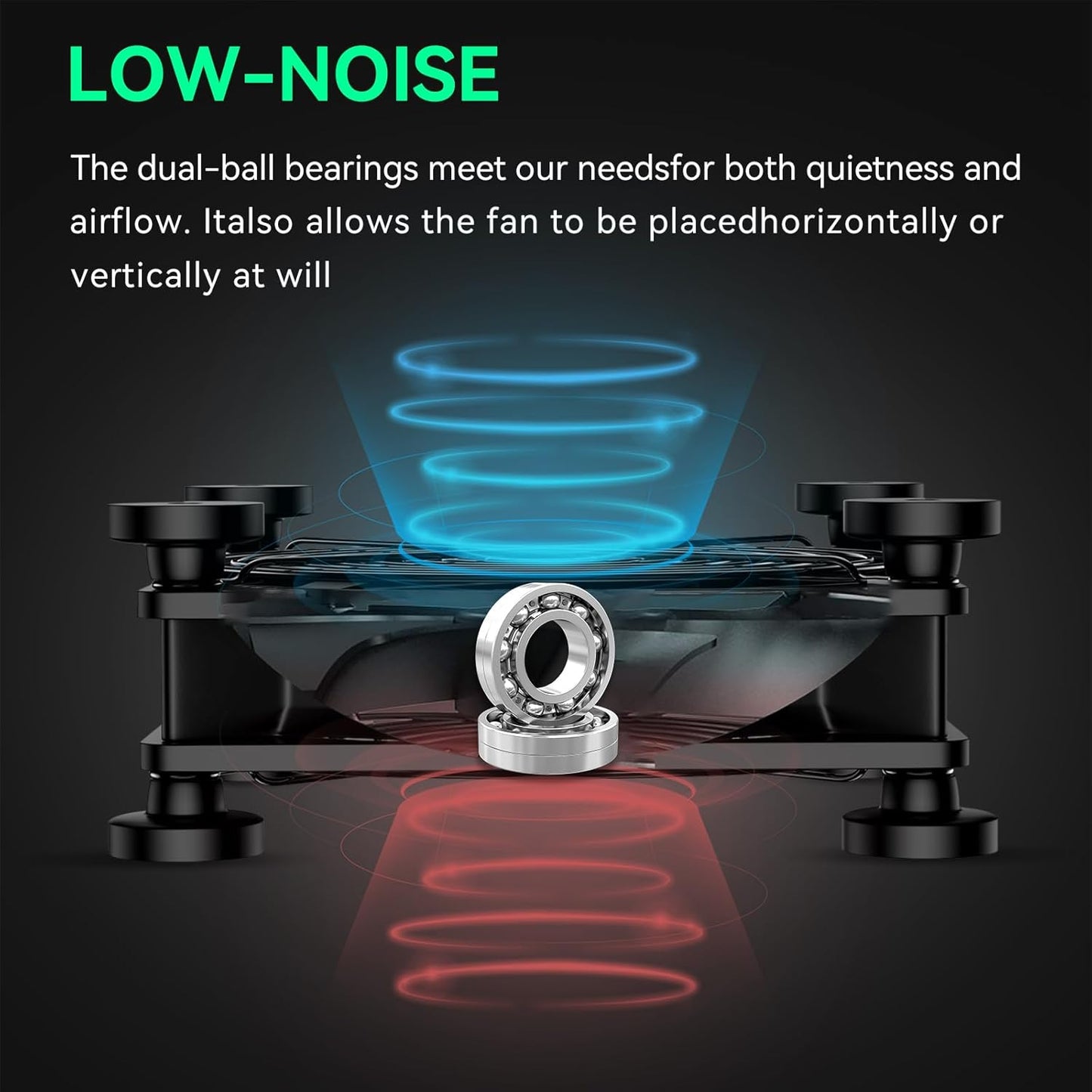 Easy Cloud 120mm USB Fan, USB Computer Fan with 3 Speeds Controller Small PC Cooling Fans for Cabinet Case Server TV Receiver Router DVR Xbox Cooler, 2Pcs