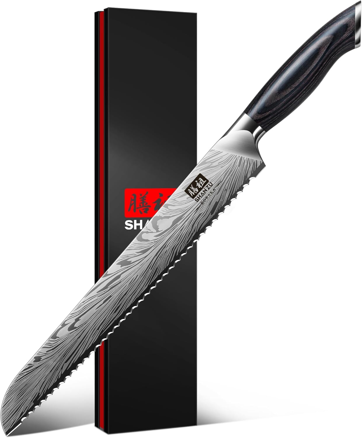 SHAN ZU Fillet Knife 7 Inch, Powder Steel Boning Knife High Carbon Japanese Filleting Knife, Ultra Sharp Deboning Knife for Meat Cutting, Fish Knife with Ergonomic Pakkawood Handle