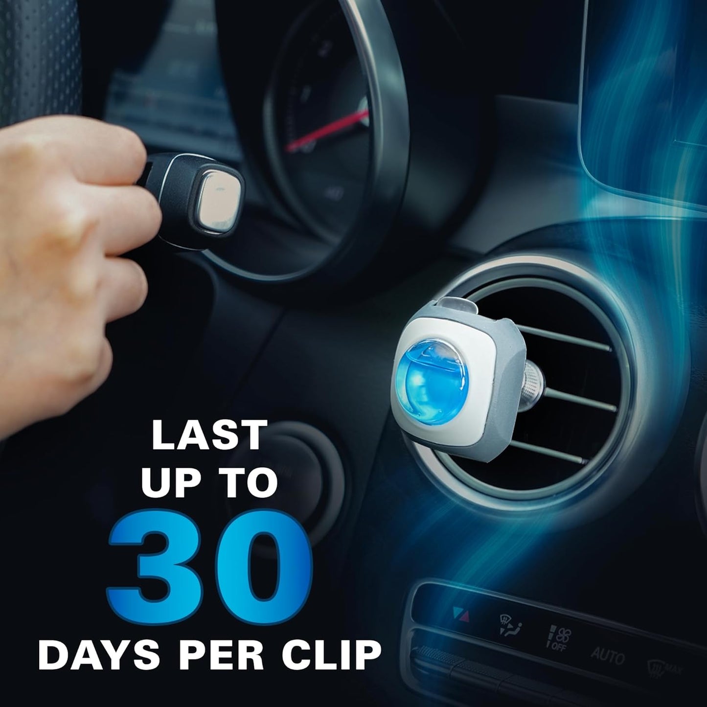 Air Jungles New Car Scent Car Air Freshener Clip, 6 Car Freshener Vent Clips, 4ml Each, Long Lasting Air Freshener for Car, Up to 180 Days Car Refresher Odor Eliminator