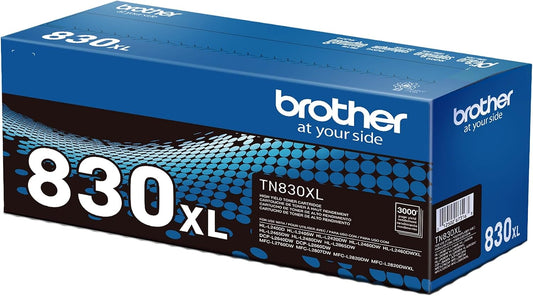 Brother Genuine TN830XL High Yield Black Toner Cartridge for 3,000 Pages | Genuine Brother TN830XL Black High-Yield Toner, Approx. 3, Oem Cartridge, Upc 012502673163