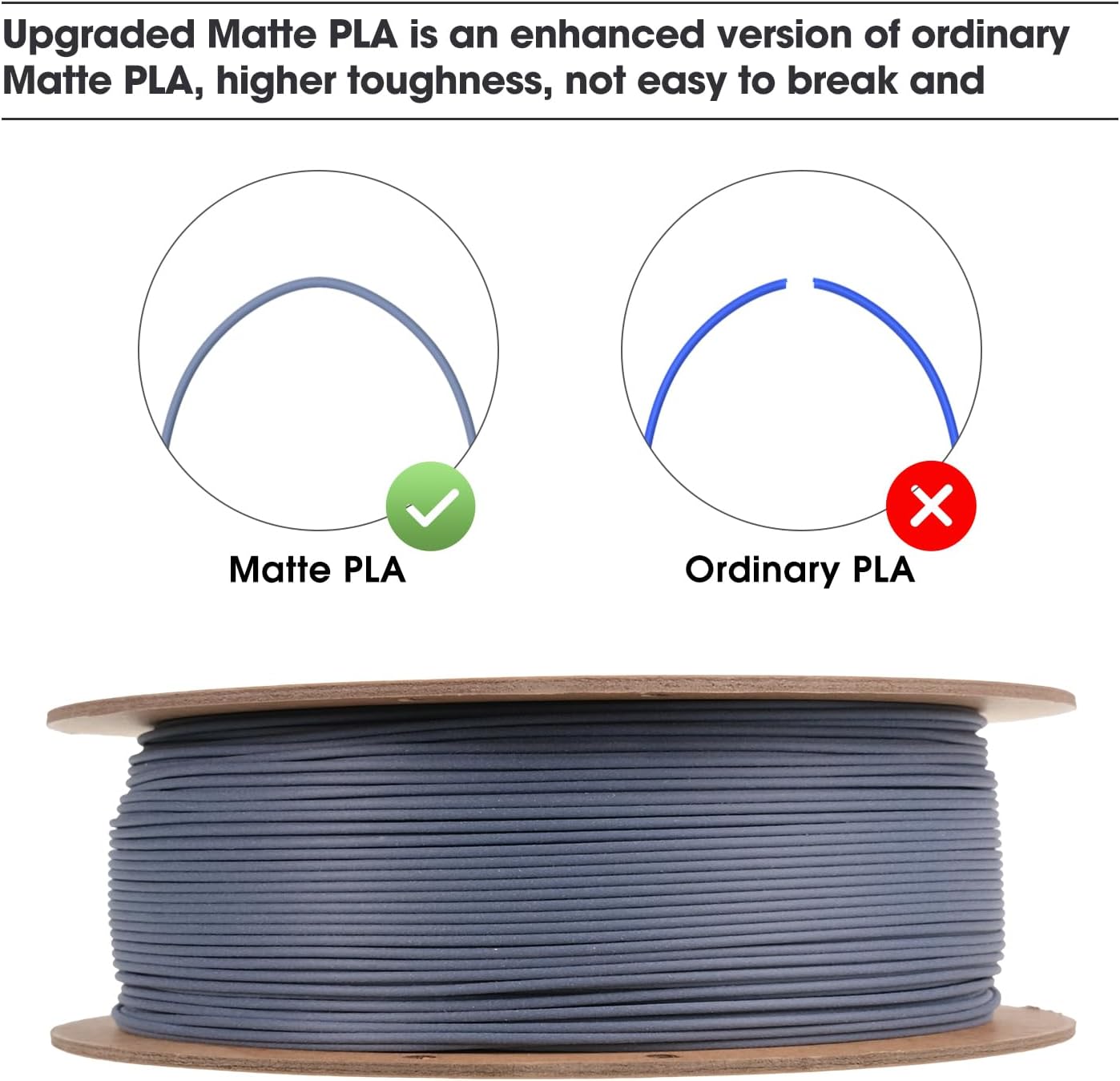 eSUN PLA Plus Filament 1.75mm, PLA Pro PLA+ 3D Printer Filament, Dimensional Accuracy +/- 0.03mm, 2.2 LBS (1KG) Spool 3D Printing Consumables for Most FDM 3D Printers, Black