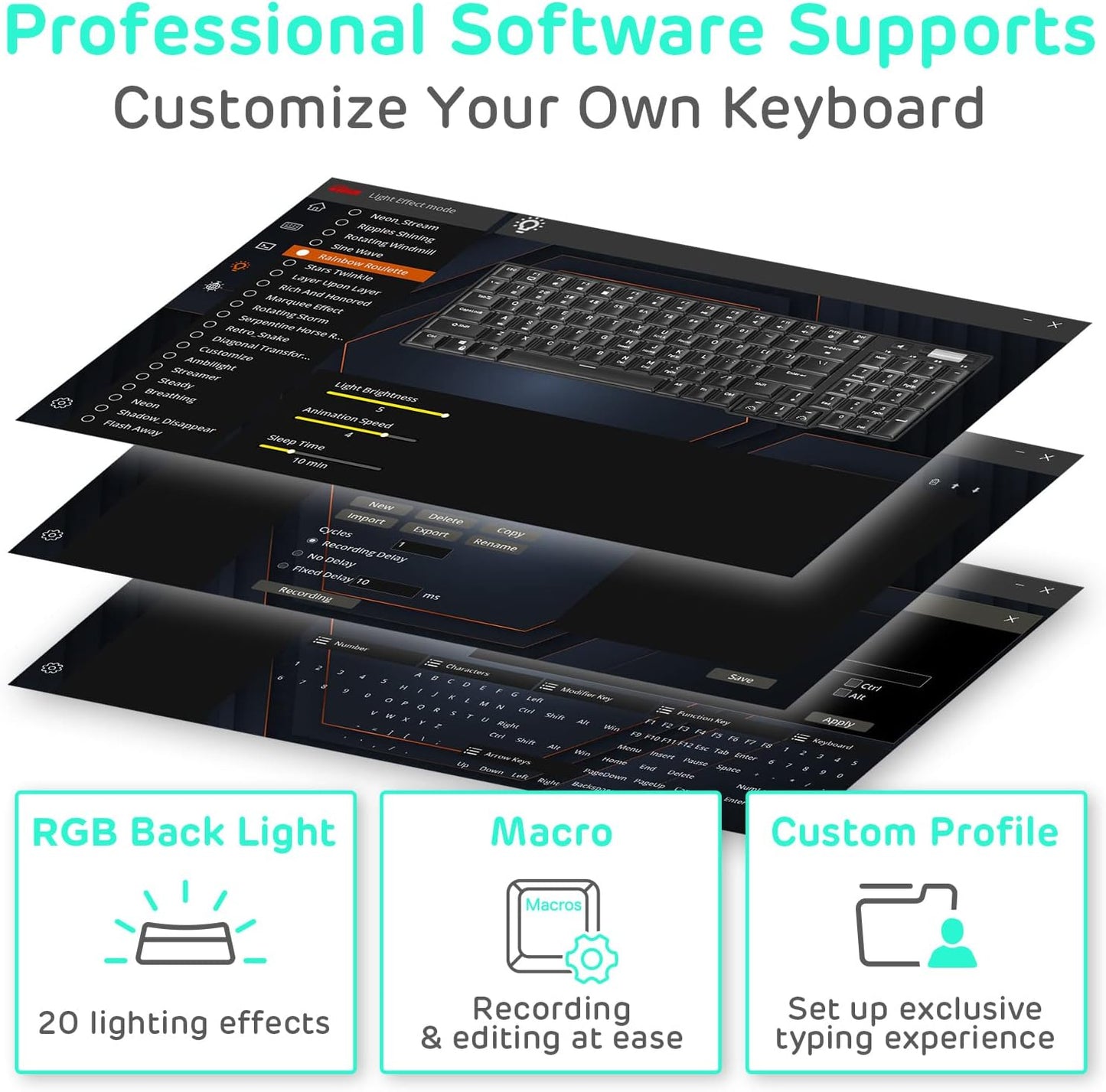 RK ROYAL KLUDGE RK96 RGB Limited Ed, 90% 96 Keys Wireless Triple Mode Bluetooth 5.0/2.4G/USB-C Hot Swappable Mechanical Keyboard w/Software Support & Massive Battery, RK Yellow Switch, Camp Green