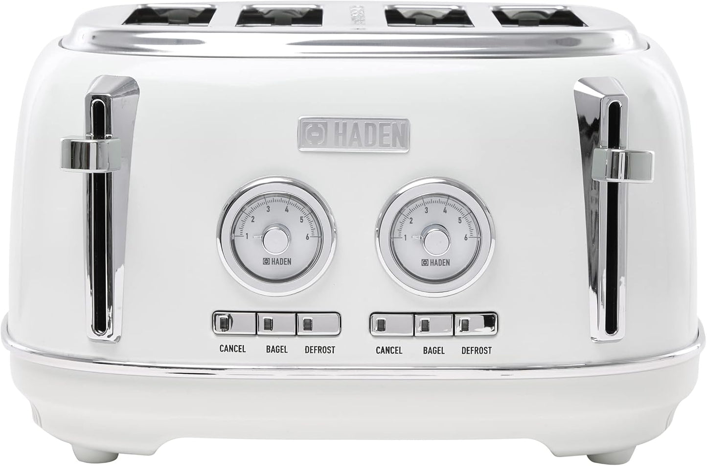 Haden Dorset 75083 Stainless Steel 1500W Retro Toaster 4 Slice Wide Slot w/Removable Crumb Tray and Settings, Black/Copper Toasters w/Adjustable Browning Control, Smart Toaster