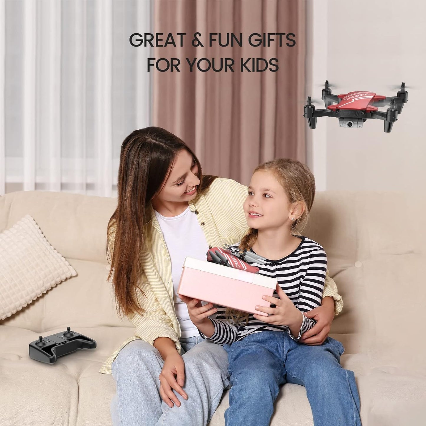 DEERC D20 Mini Drone Foldable for Kids with 720P HD FPV Camera Remote Control Toys Gifts for Boys Girls with Tap Fly,Auto Hover,Voice/Gesture Control,Speed Adjustment,2 Batteries,3D Flip