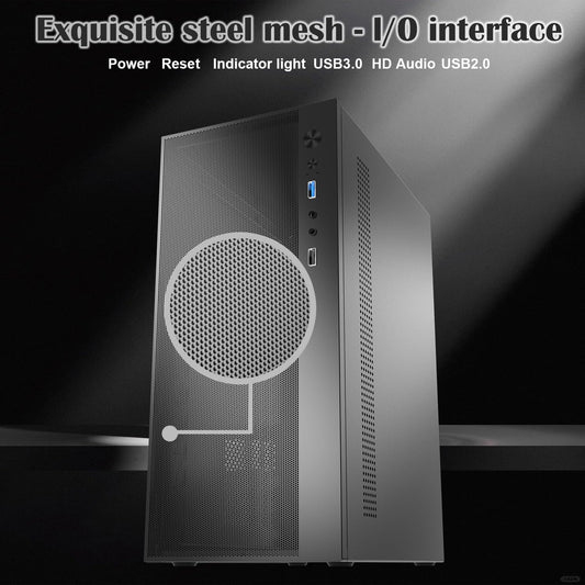 TGDGAMER T1 Micro ATX PC Case, Support MATX, Mini-ITX, Micro ATX case Slim, USB3.0x1, USB2.0X1, I/O Port, Black